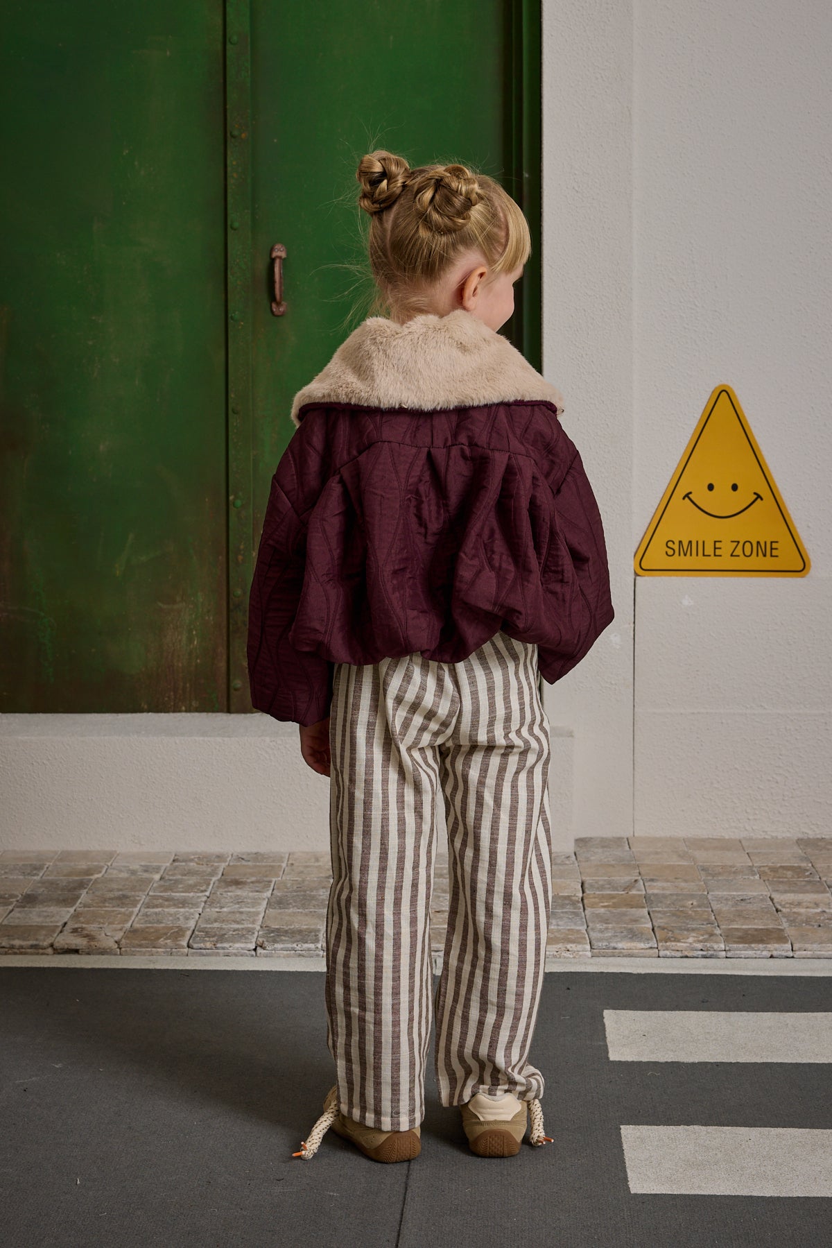 Çıkarılabilir Kürk Yakalı Mont Bordo