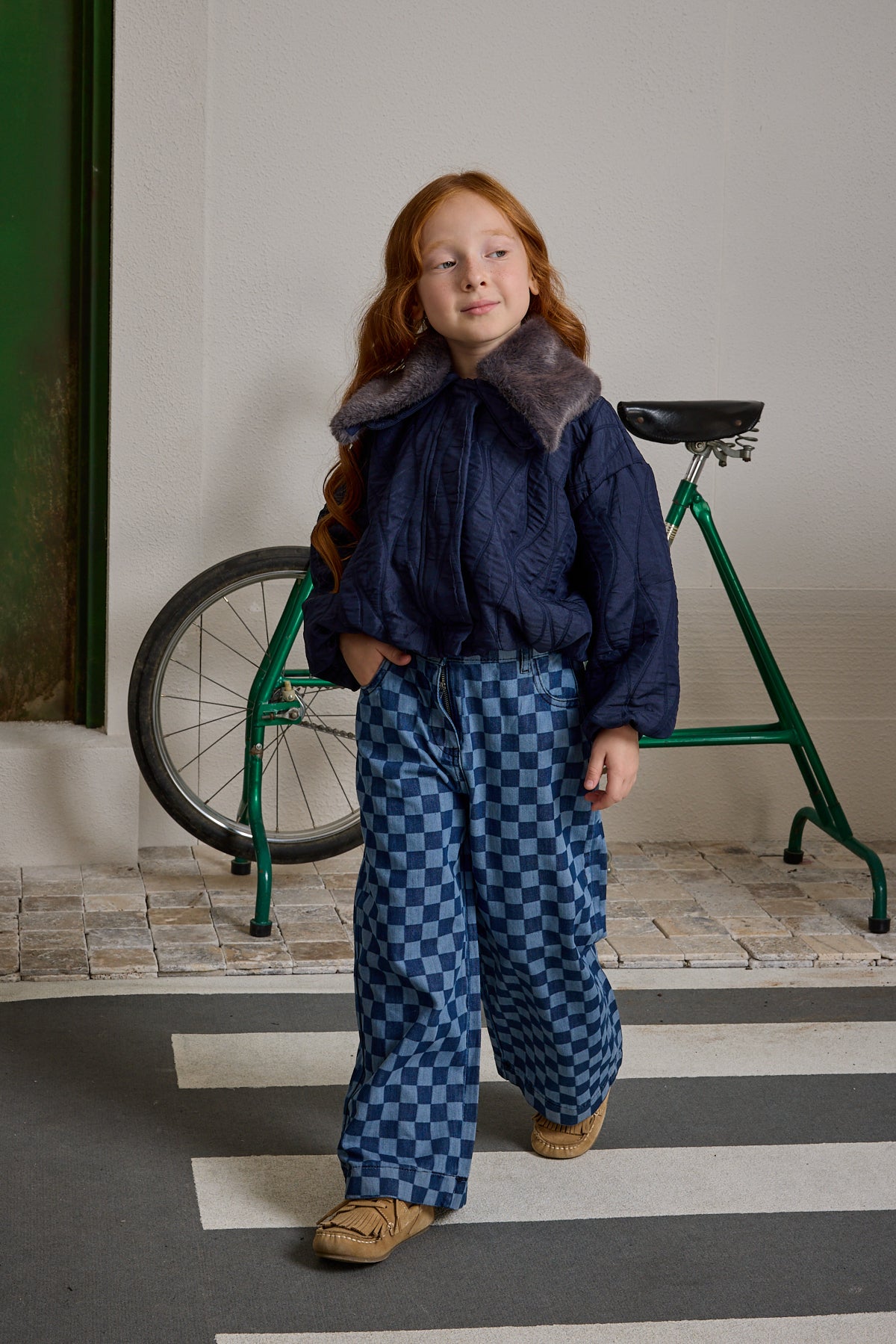 Çıkarılabilir Kürk Yakalı Mont Lacivert