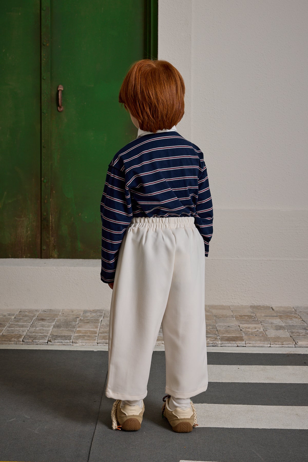 Çizgili Polo Yaka Lacivert