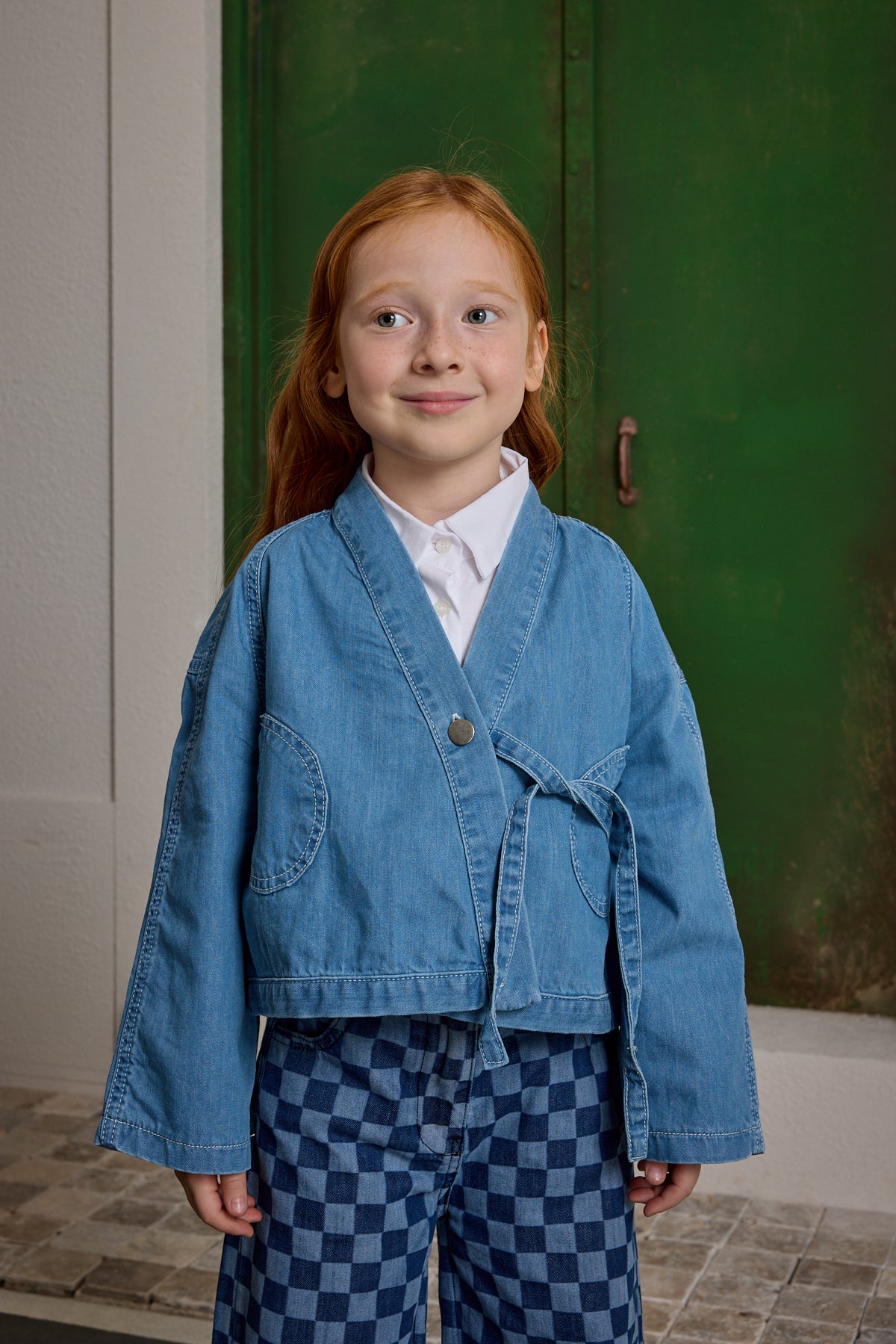 Denim Kimono Ceket Açık mavi