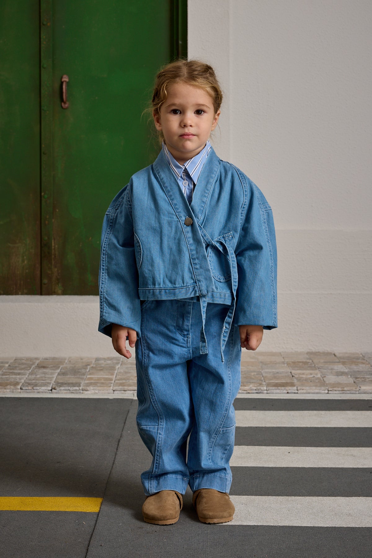 Denim Kimono Ceket Açık mavi