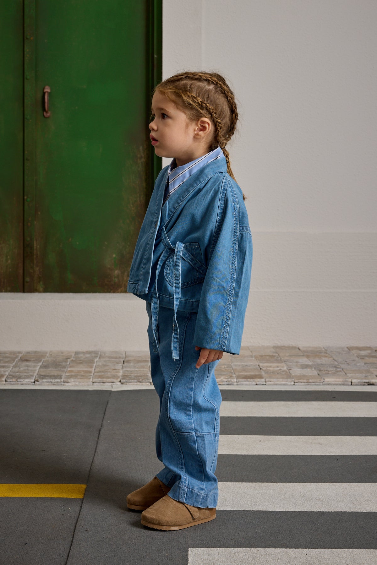 Denim Kimono Ceket Açık mavi