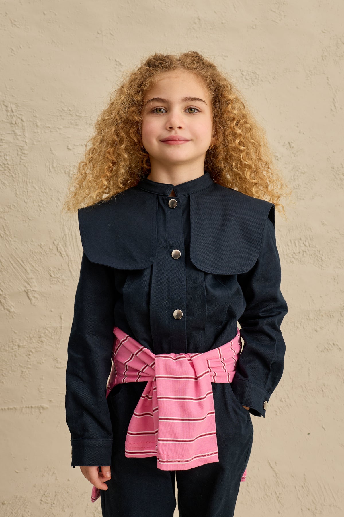 Geniş Yakalı Ceket Takım Lacivert