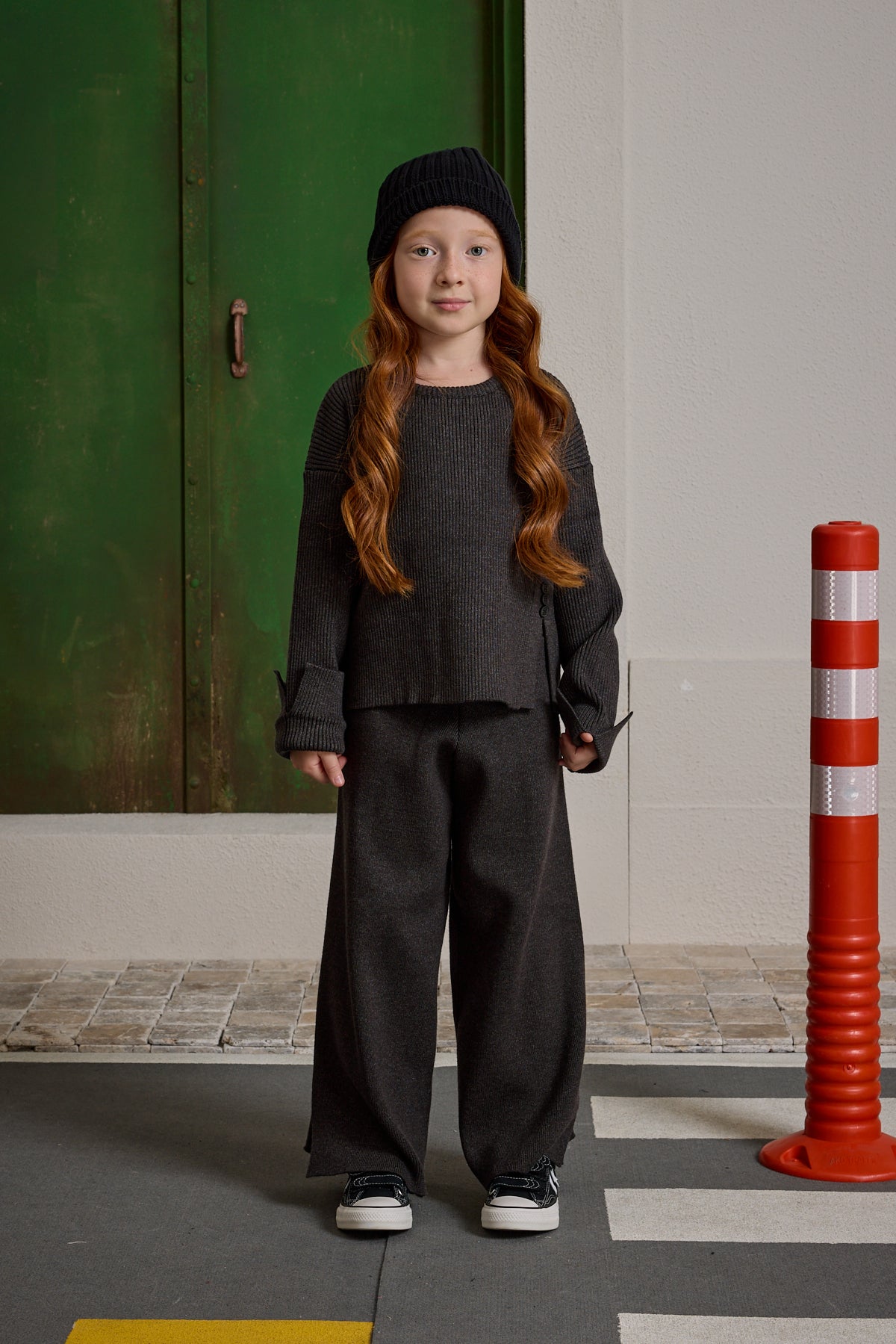 İpek Dokulu Triko Takım Antrasit