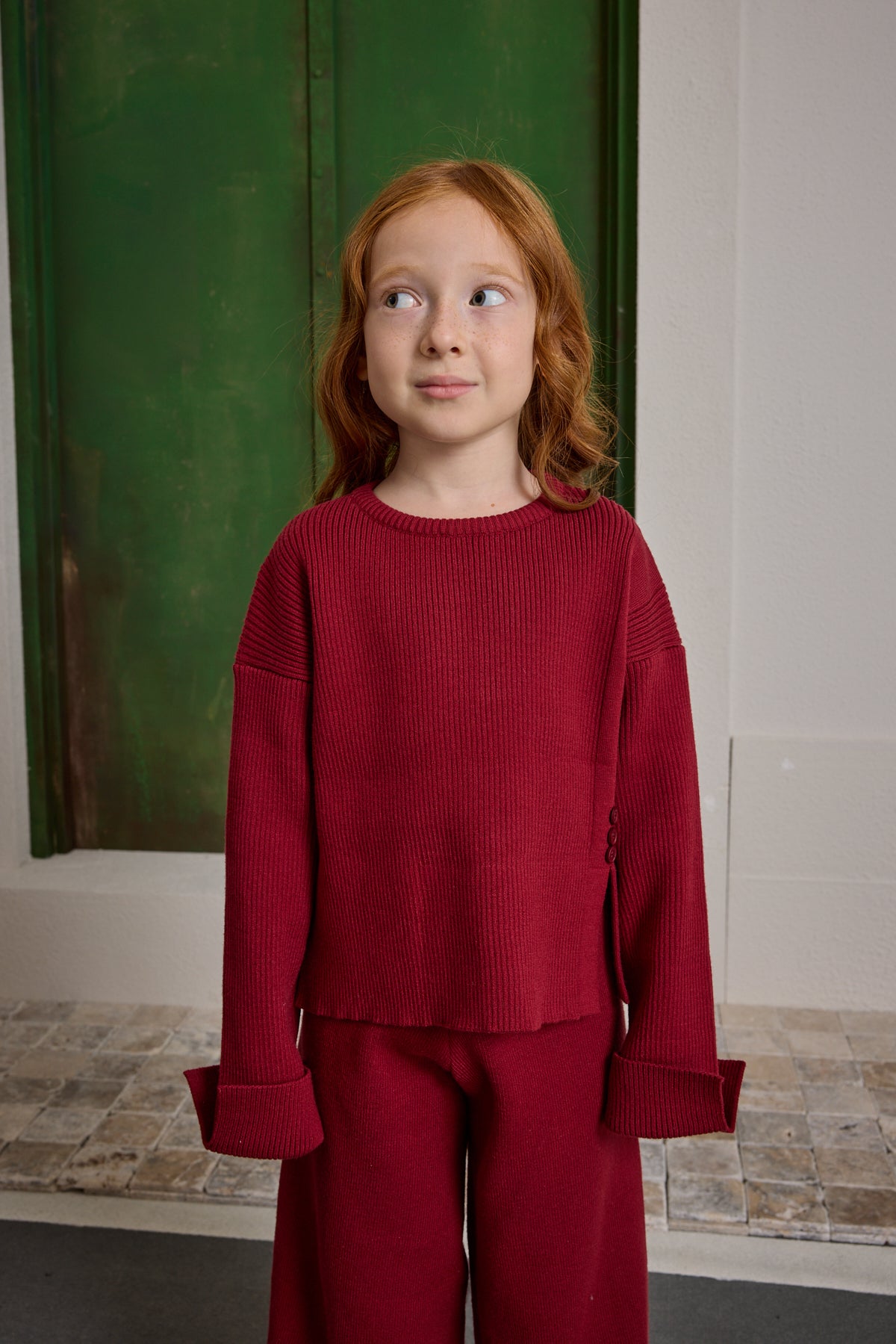 İpek Dokulu Triko Takım Bordo