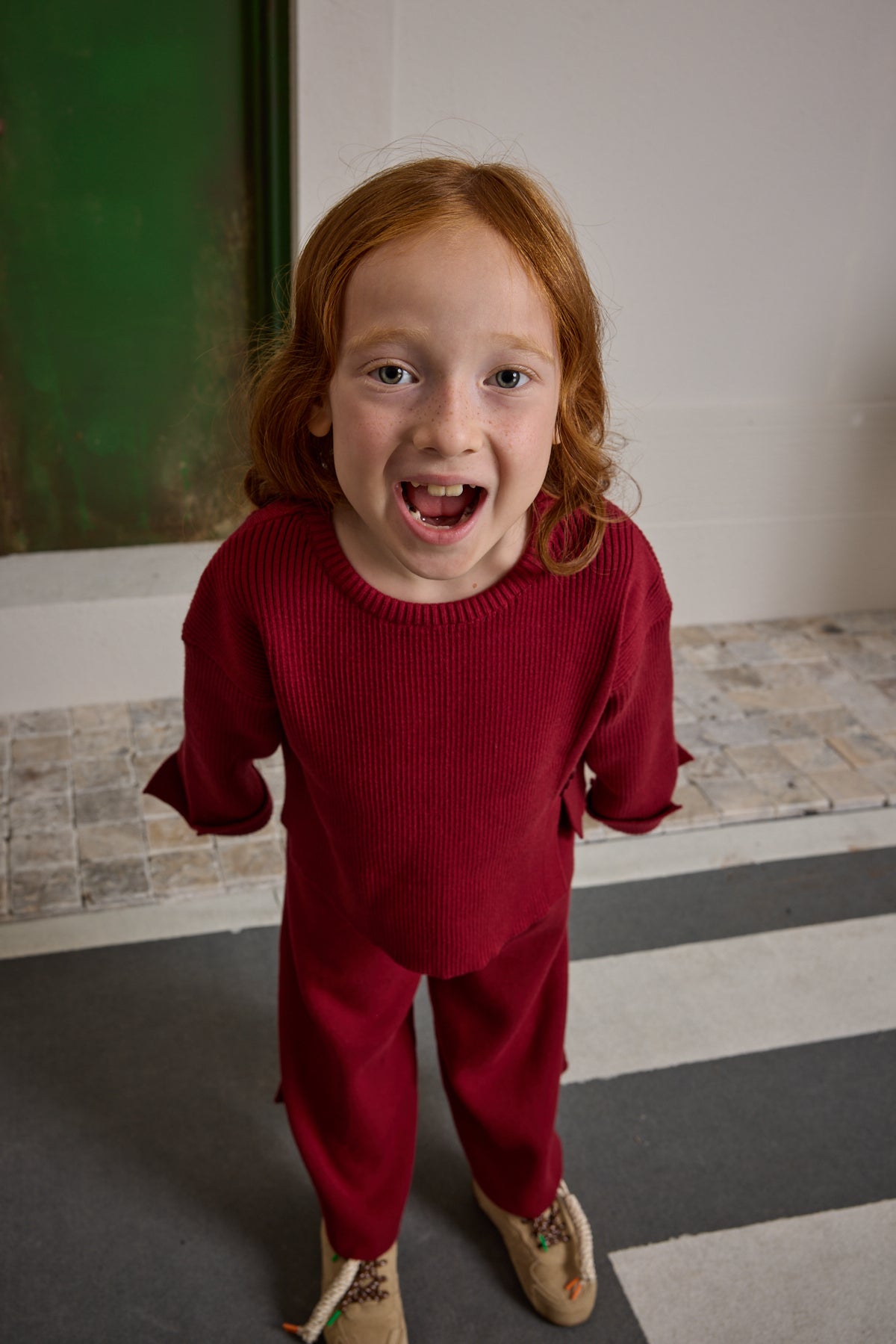 İpek Dokulu Triko Takım Bordo