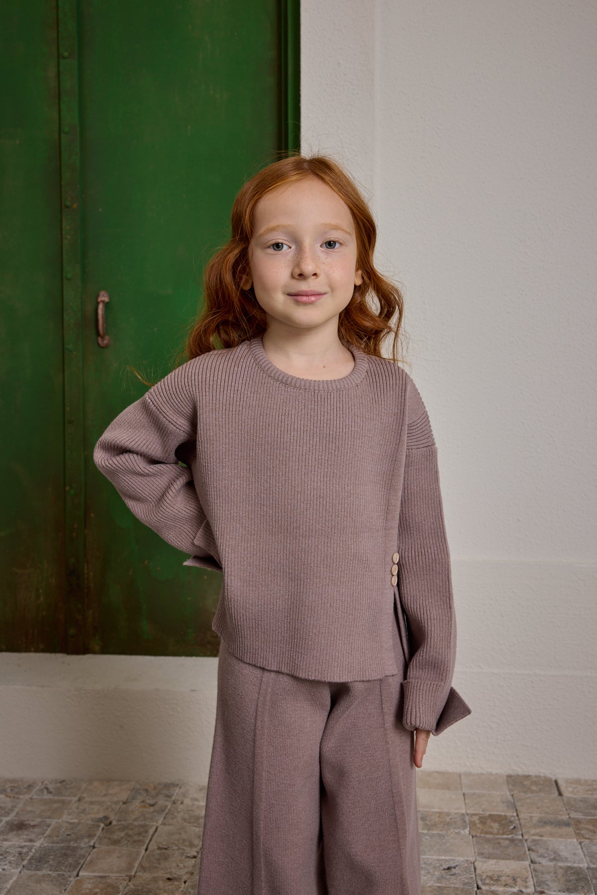 İpek Dokulu Triko Takım Koyu Lila