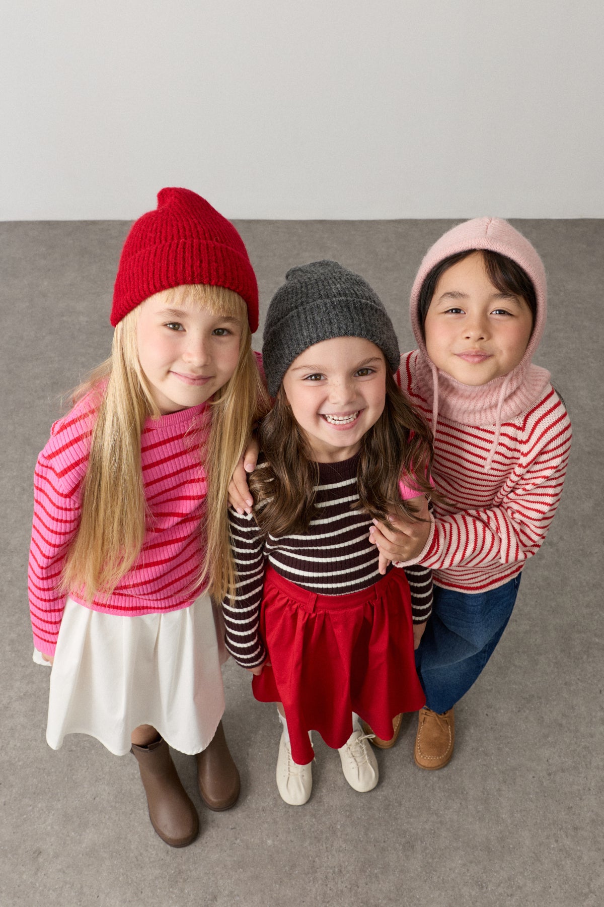 İpli Çocuk Kar Beresi Pembe - Fahhar Kids
