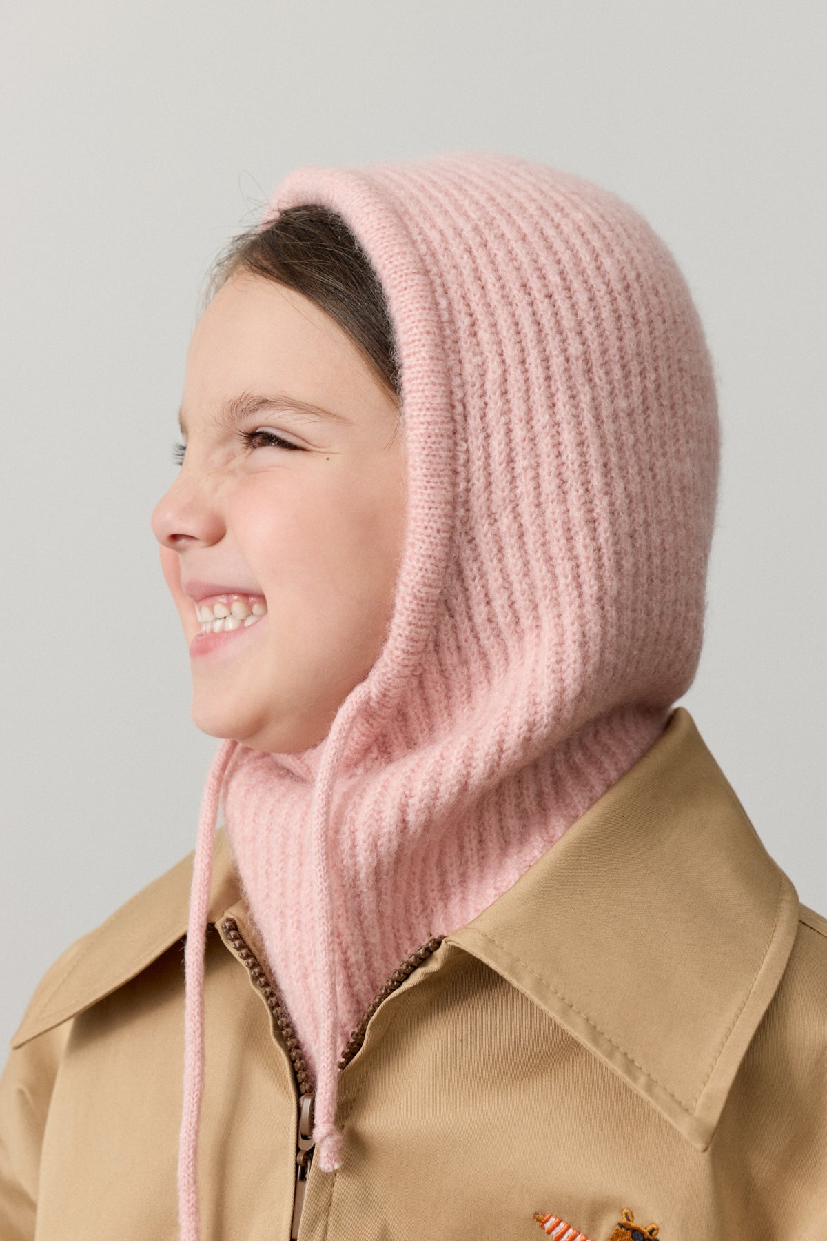 İpli Çocuk Kar Beresi Pembe - Fahhar Kids