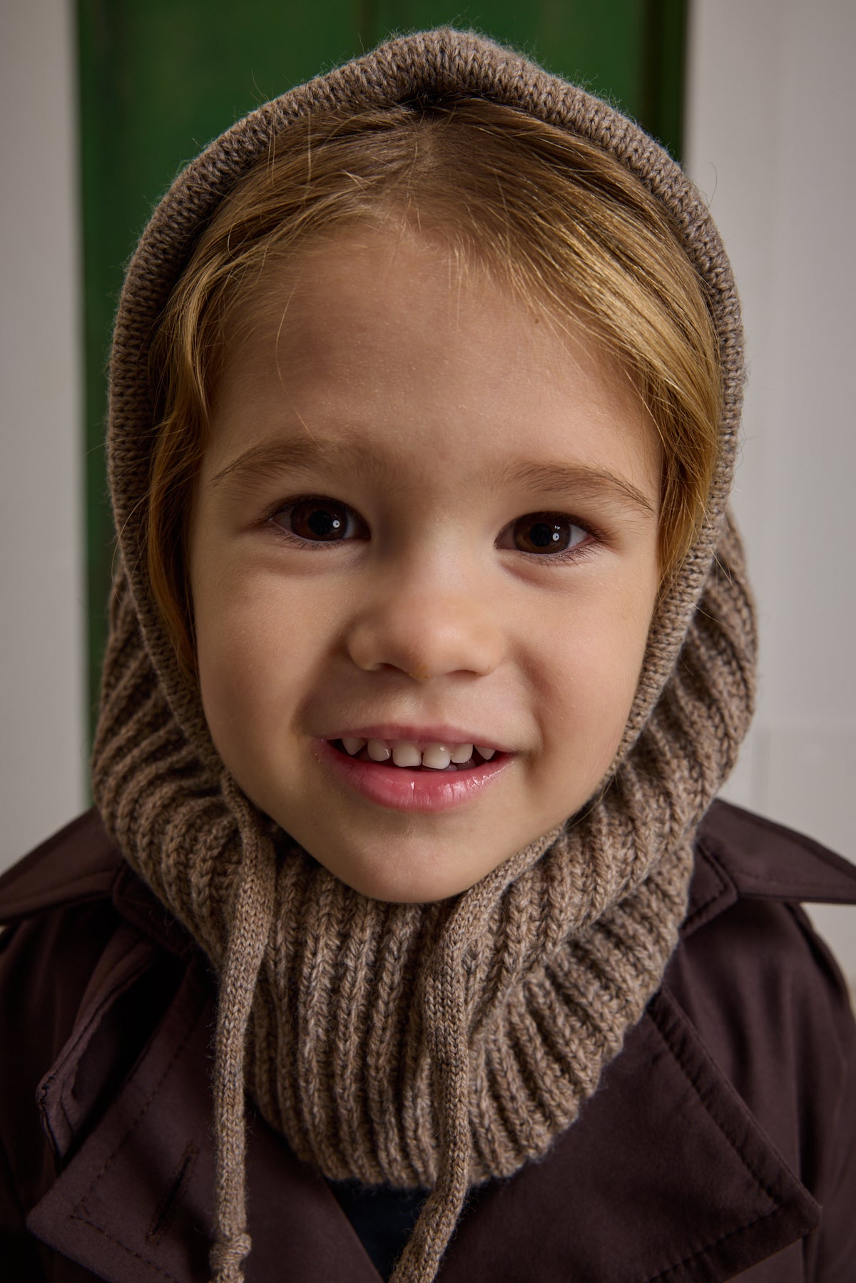 Children's Mink Snow Beanie with Rope