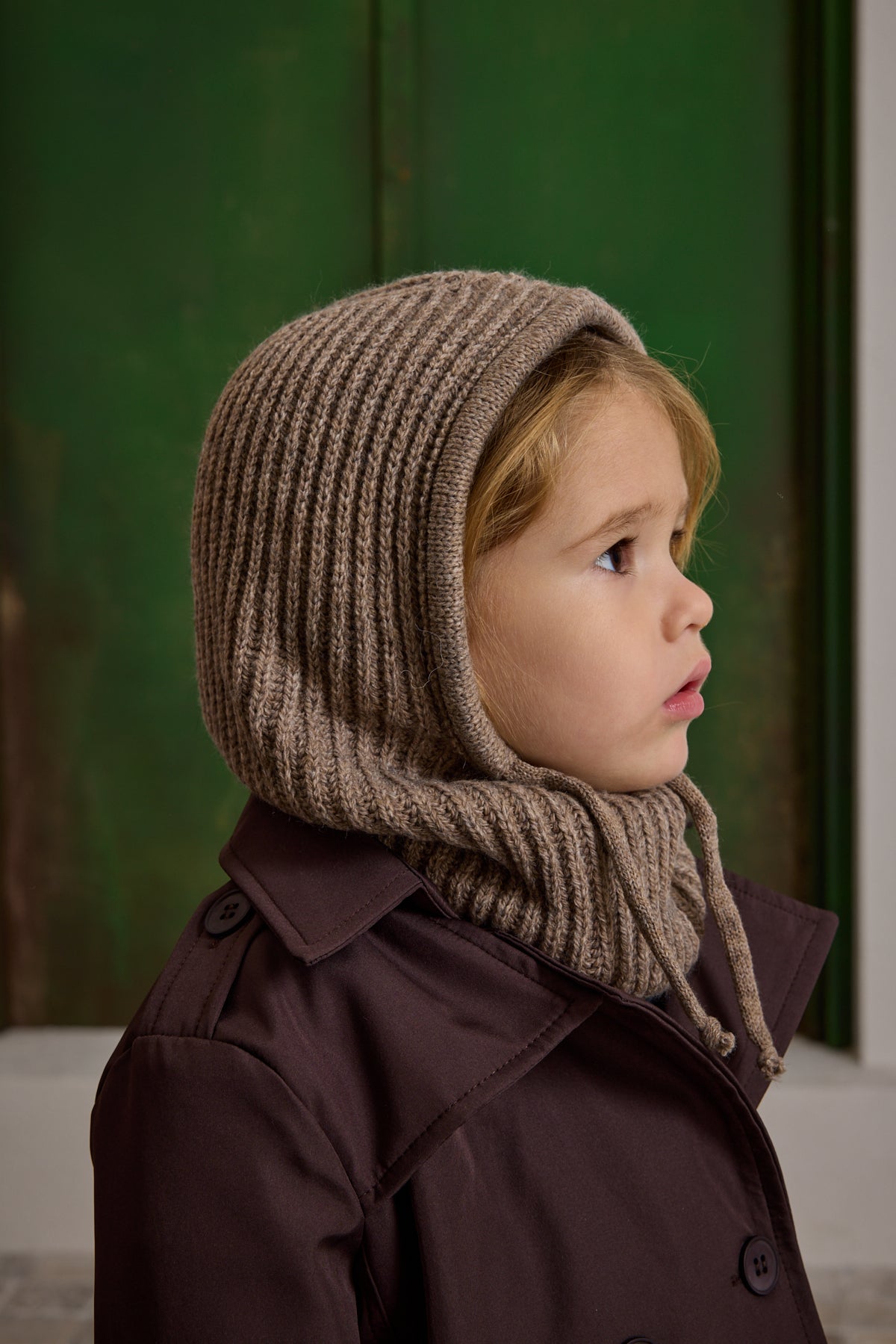 Children's Mink Snow Beanie with Rope