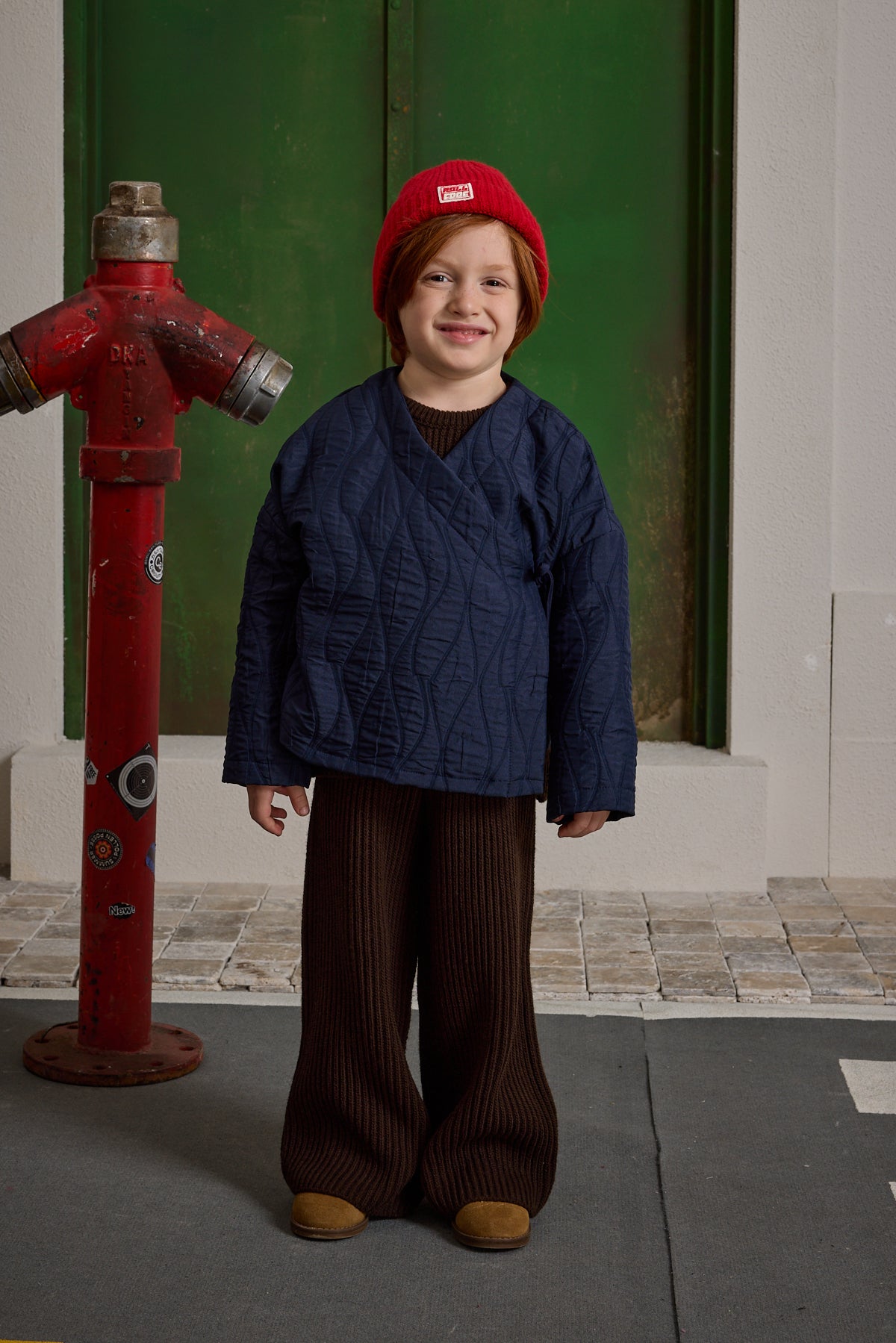 Kruvaze Bağlamalı Kapitone Mont Lacivert