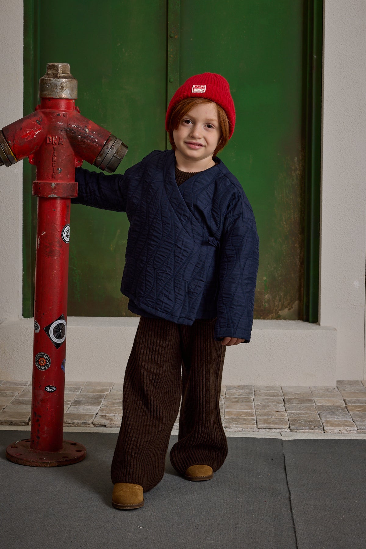 Kruvaze Bağlamalı Kapitone Mont Lacivert