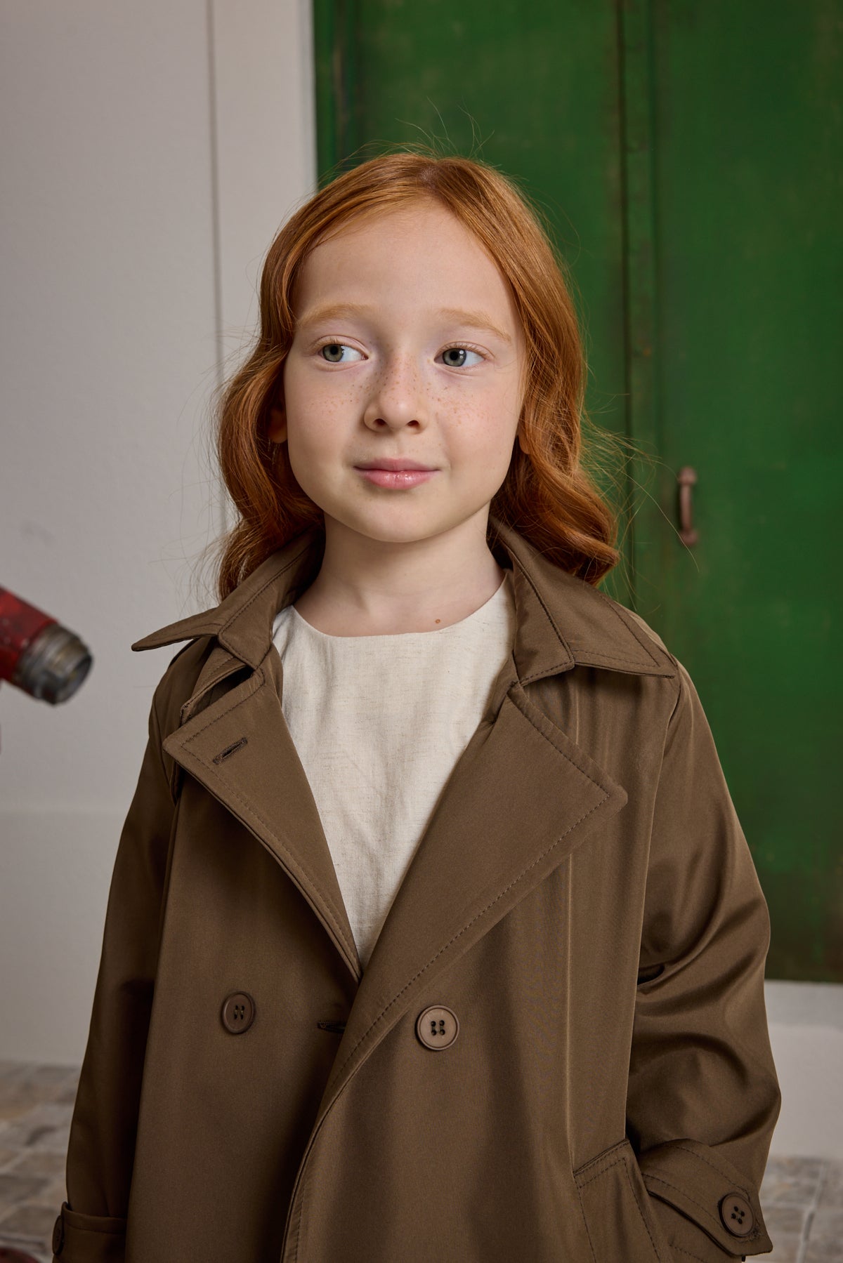 Kruvaze Kesim Trençkot Haki