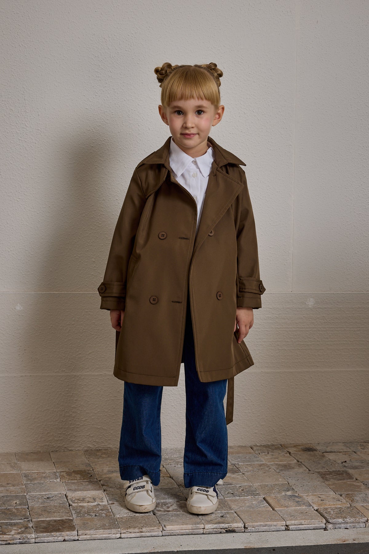 Kruvaze Kesim Trençkot Haki