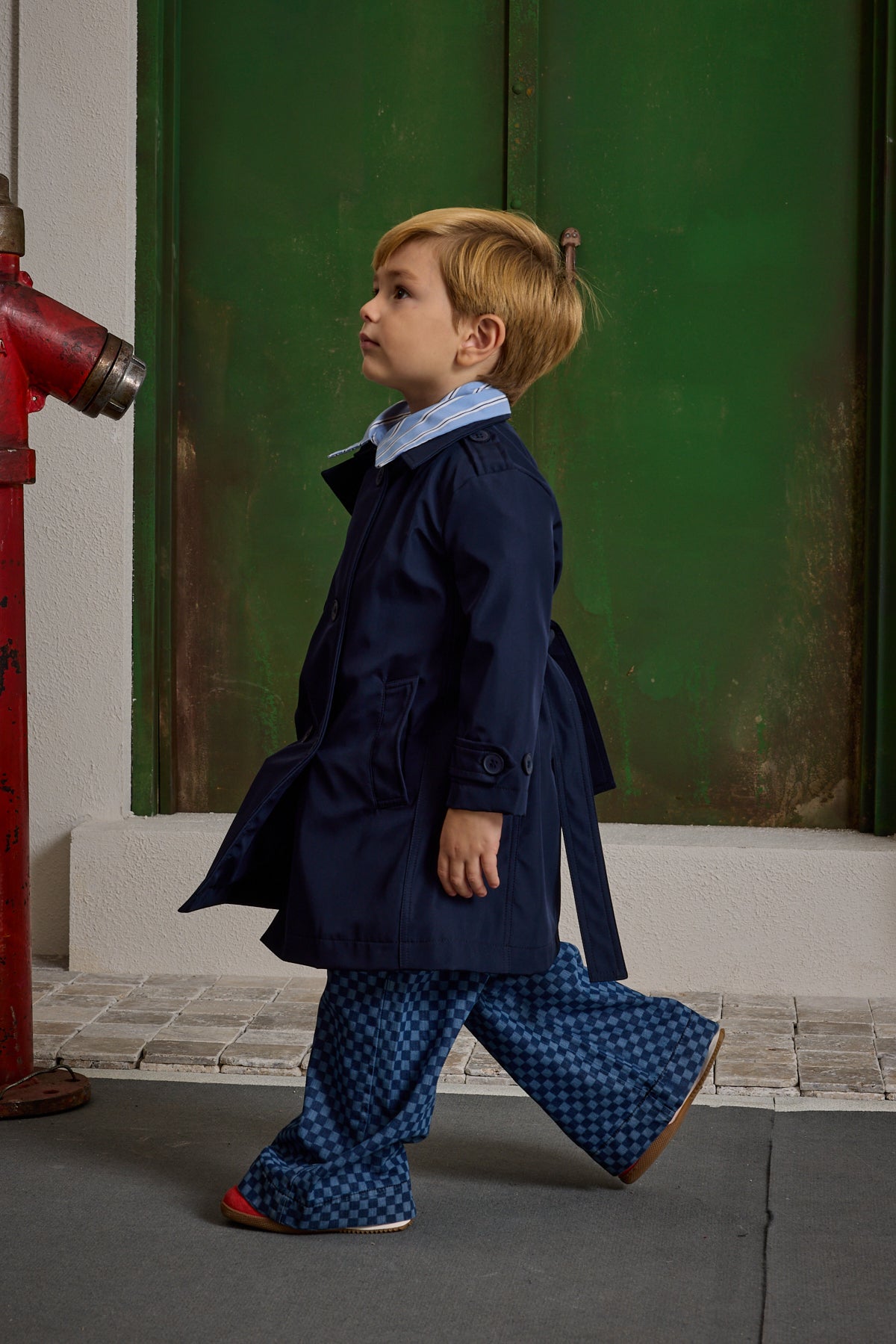 Kruvaze Kesim Trençkot Lacivert