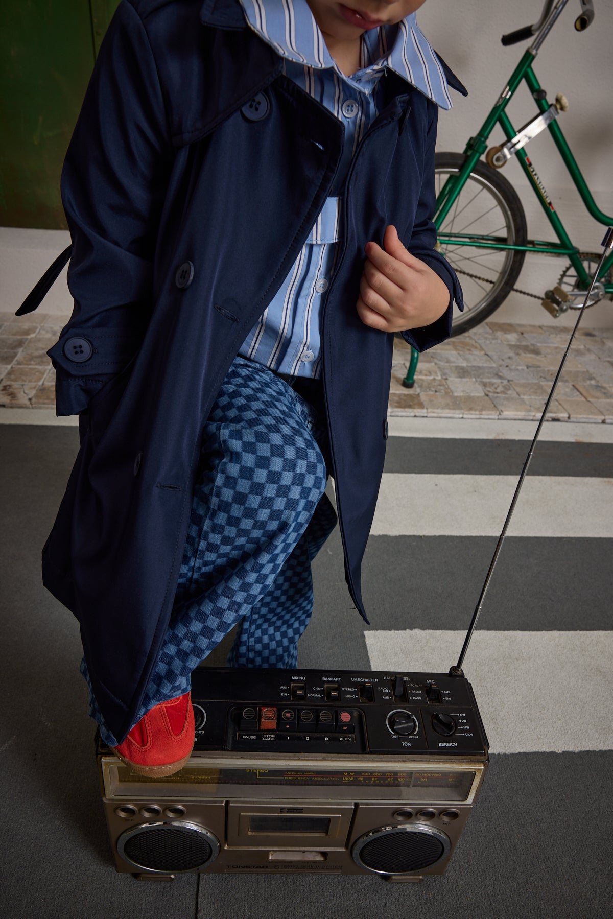 Kruvaze Kesim Trençkot Lacivert