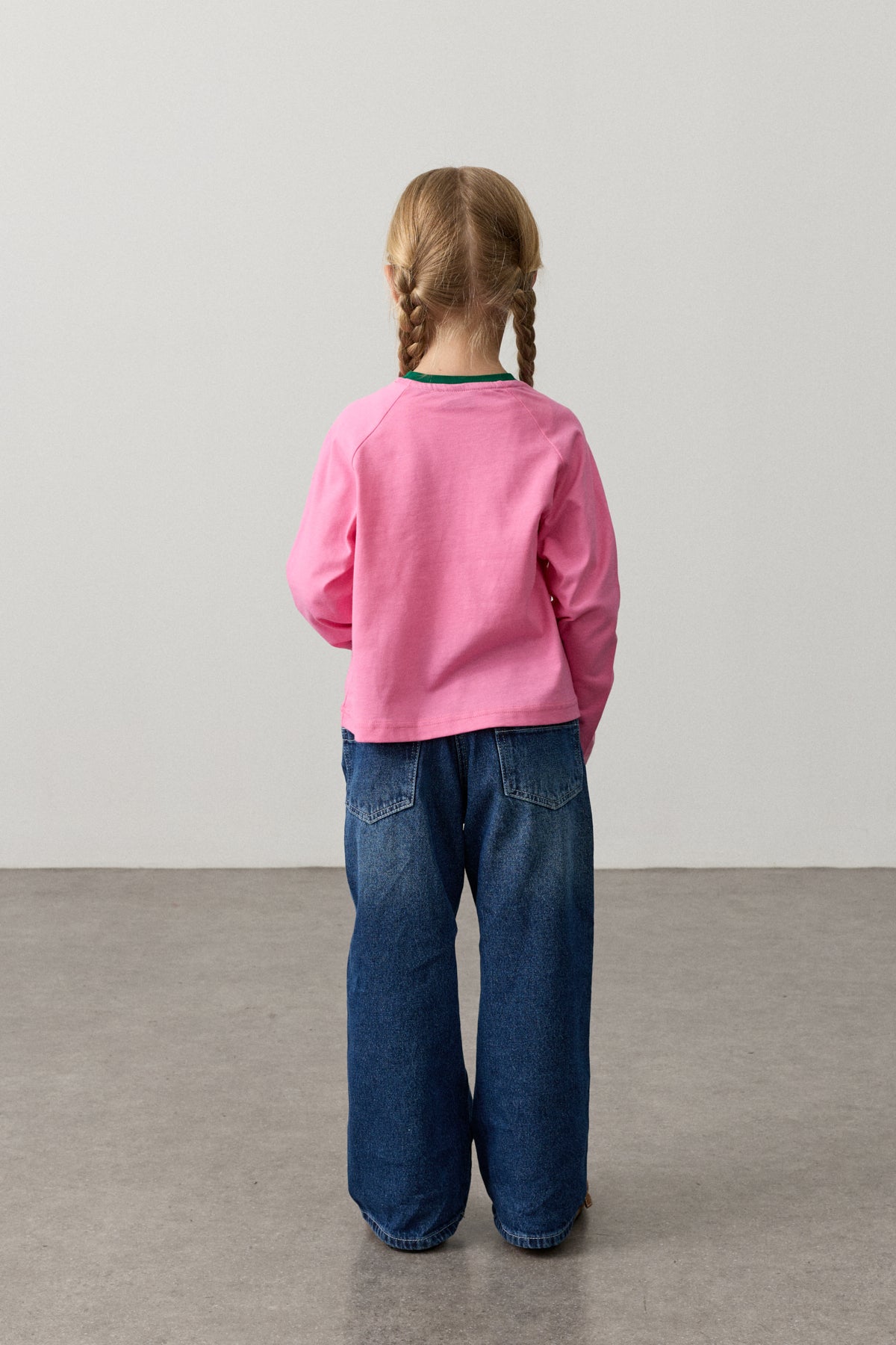 Nakışlı Uzun Kollu T-shirt Pembe