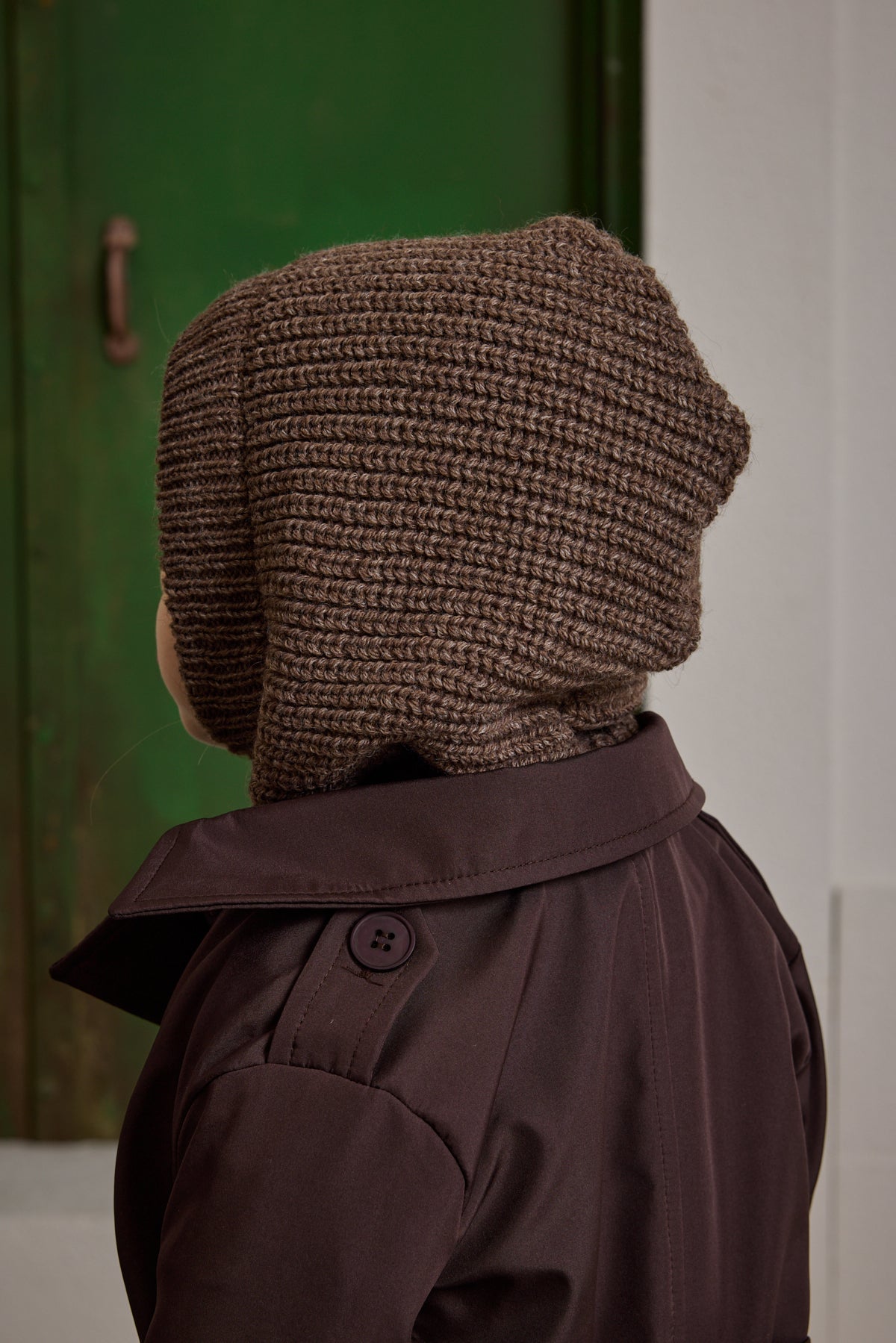 Örme Çocuk Balaclava Bere Kahverengi