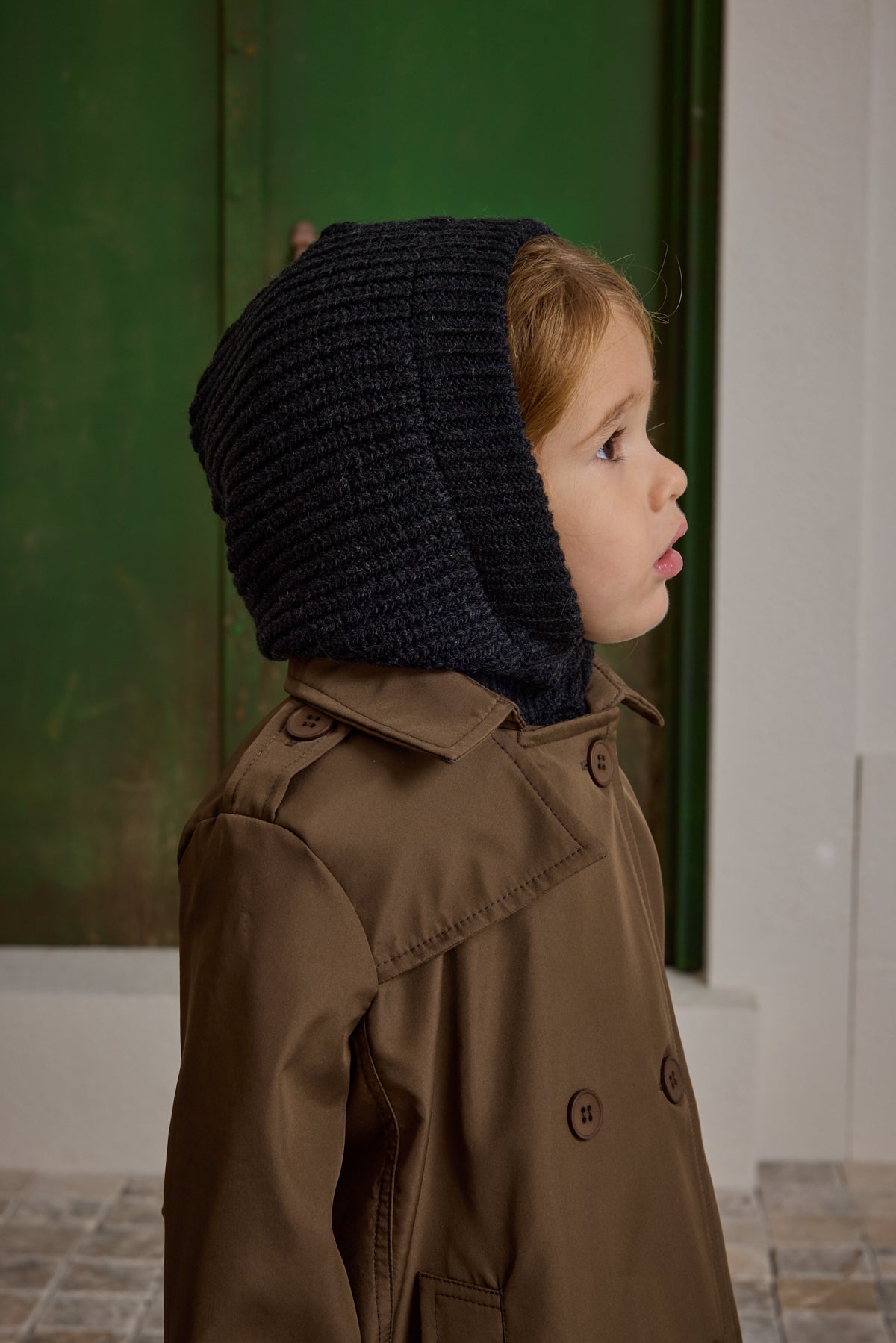 Örme Çocuk Balaclava Bere Siyah