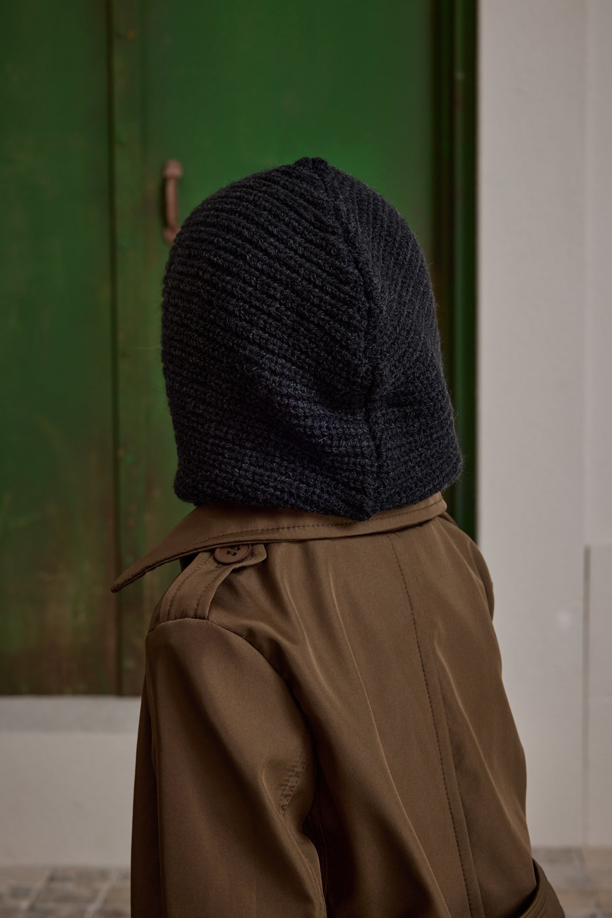 Örme Çocuk Balaclava Bere Siyah