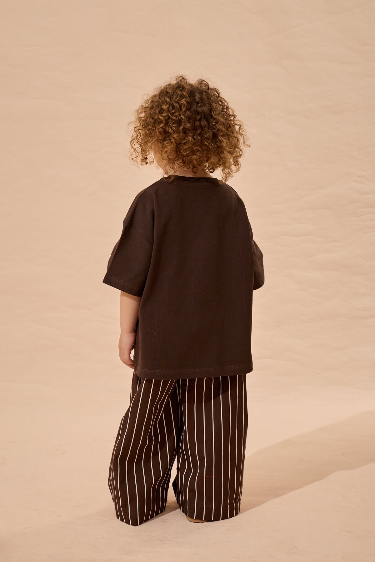 Oversize Basic Tişört Kahverengi
