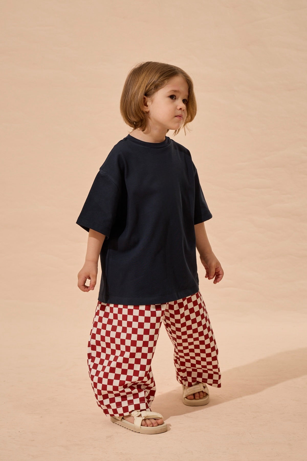 Oversize Basic Tişört Lacivert