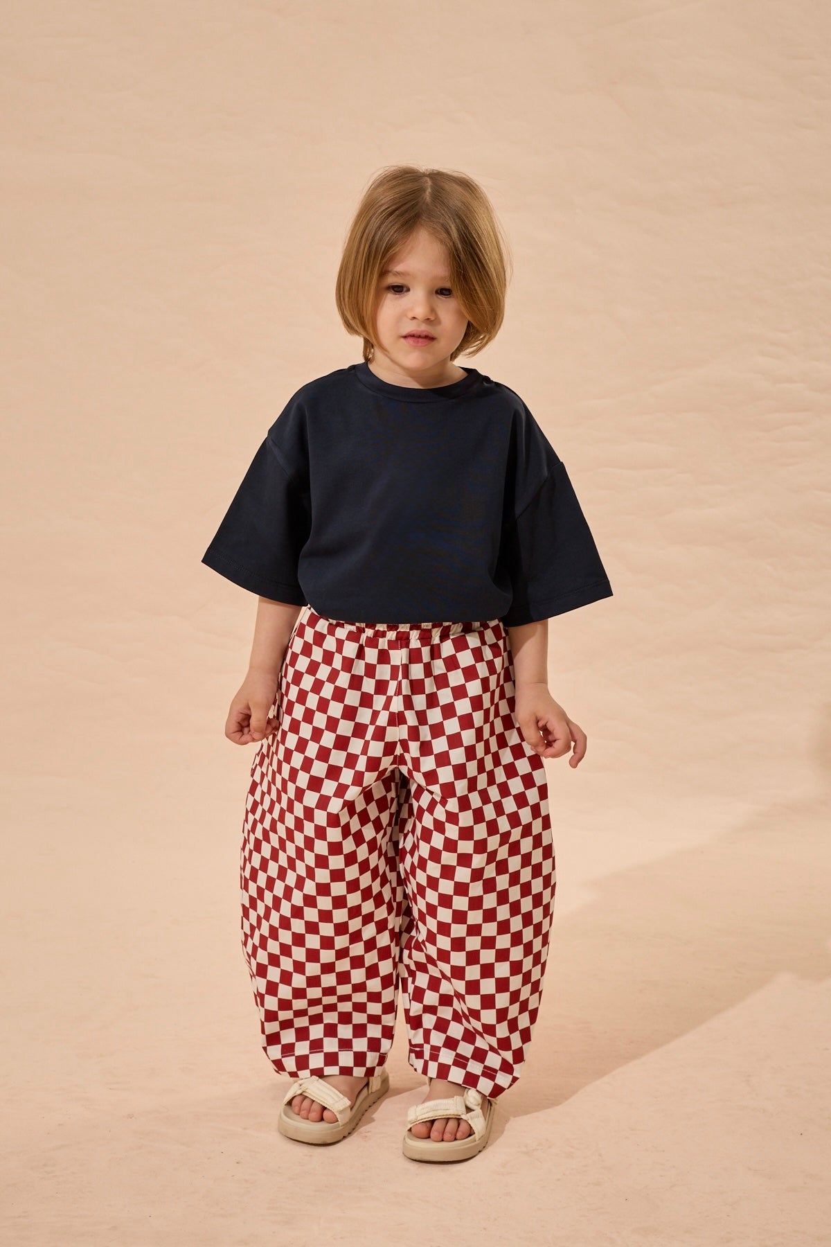 Oversize Basic Tişört Lacivert