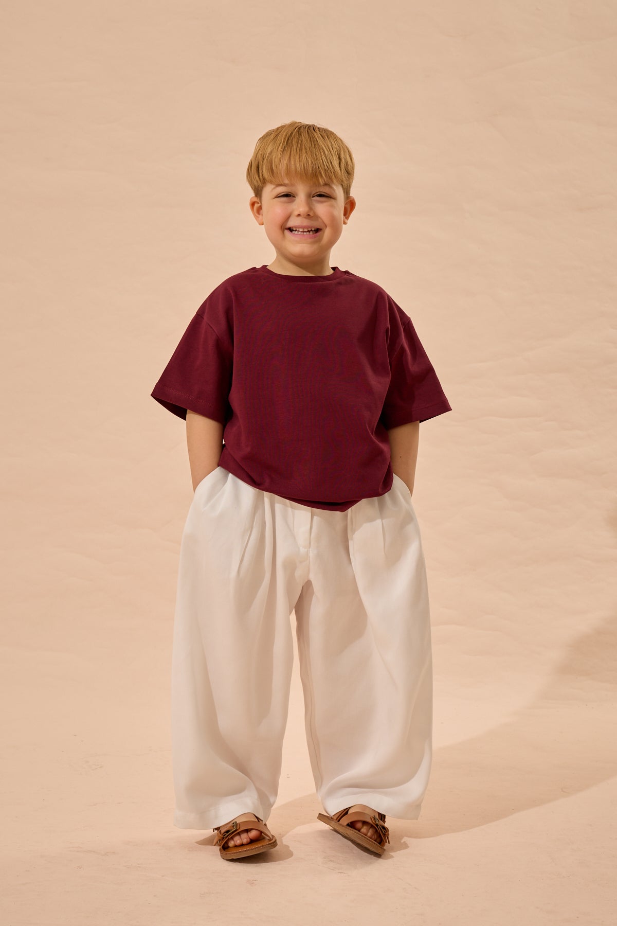 Oversize Basic Tişört Mürdüm