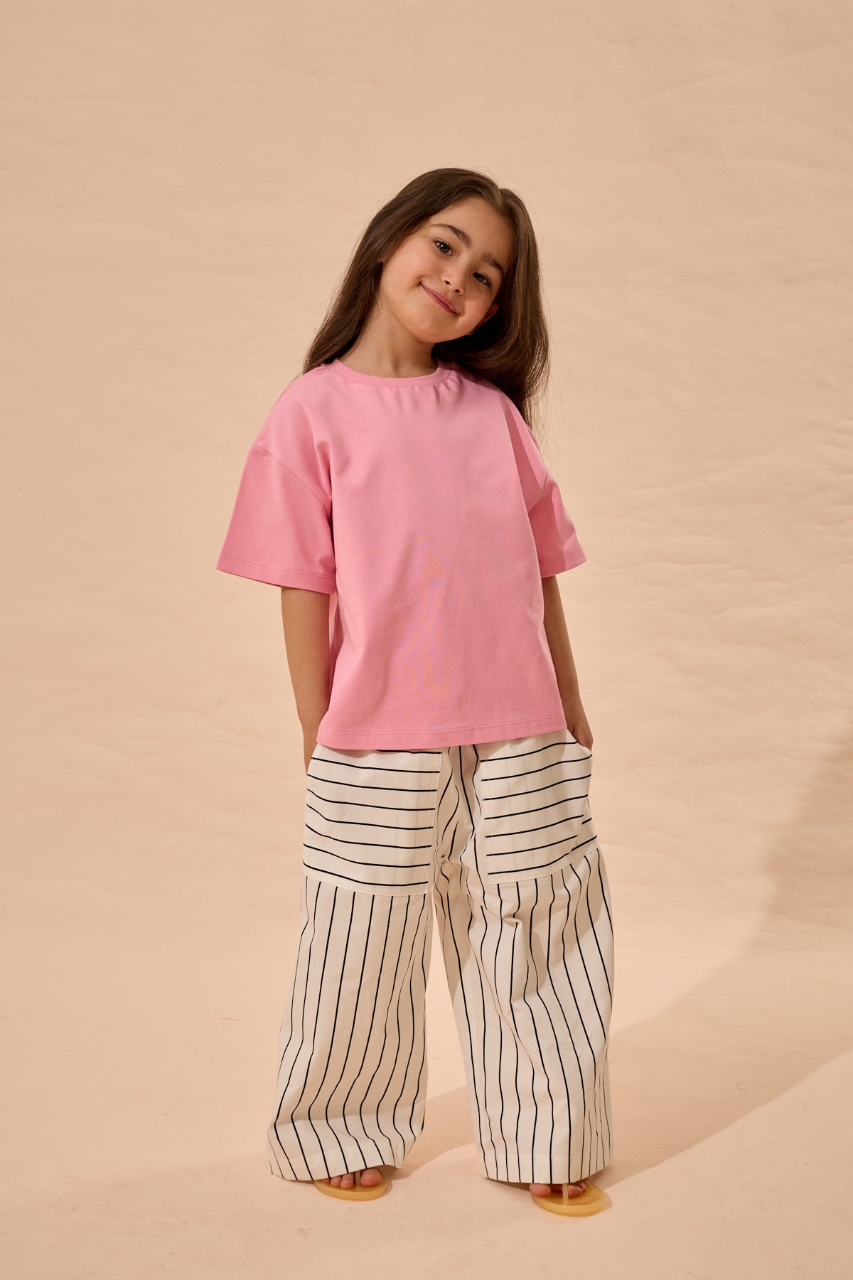 Oversize Basic Tişört Pembe
