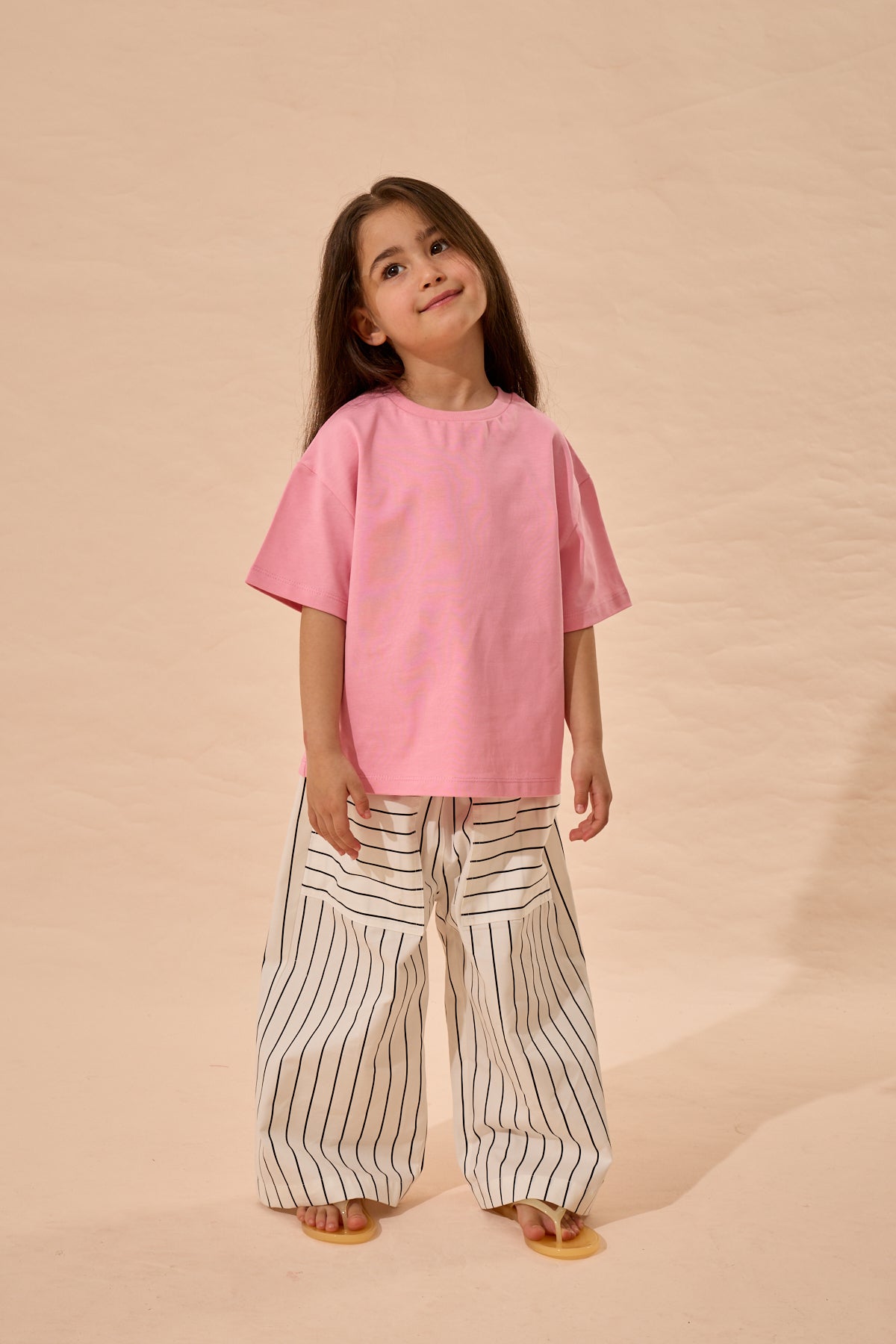 Oversize Basic Tişört Pembe
