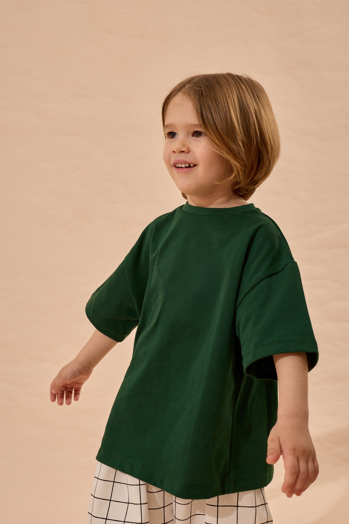 Oversize Basic Tişört Yeşil