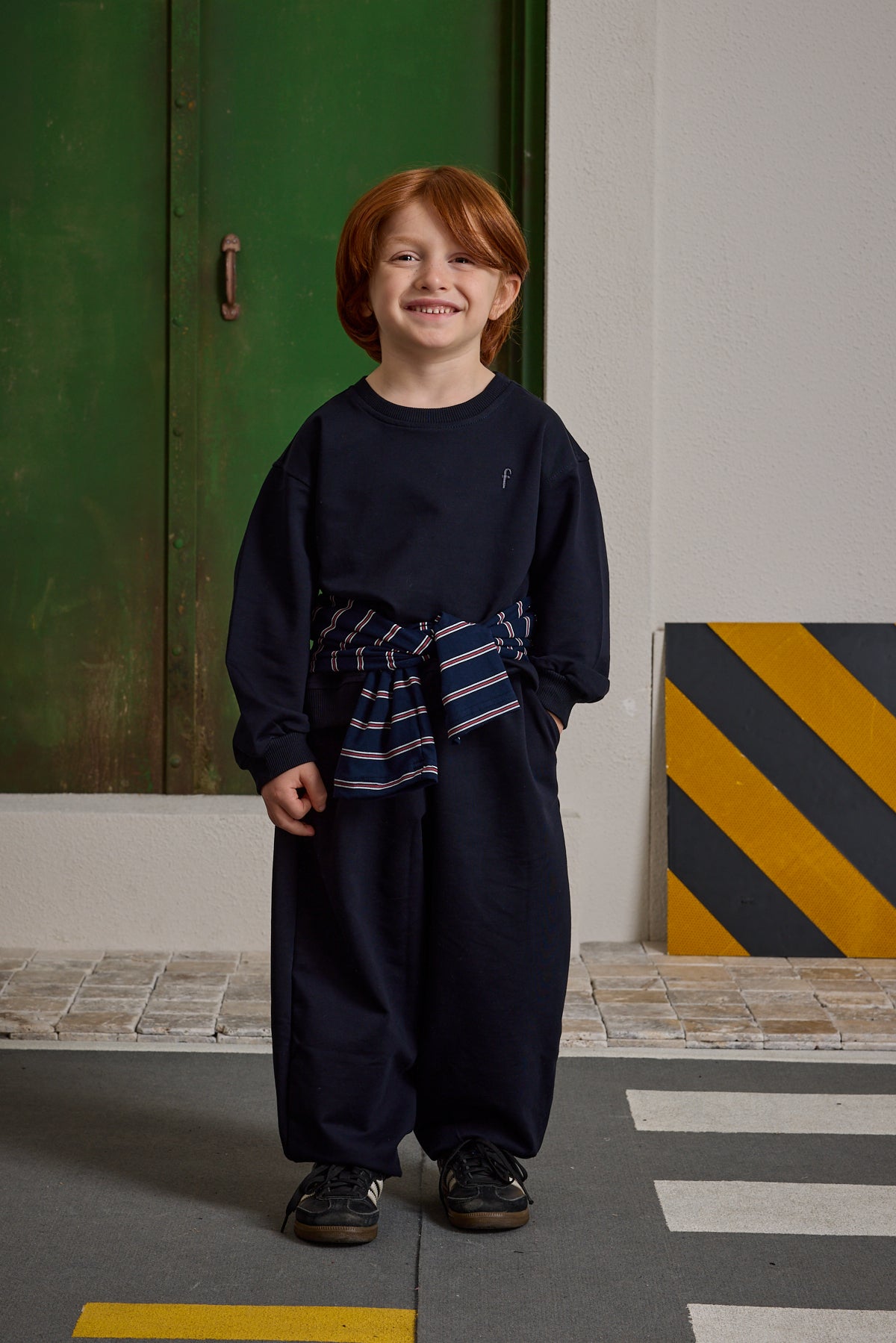 Oversize Baskılı Eşofman Takımı Lacivert