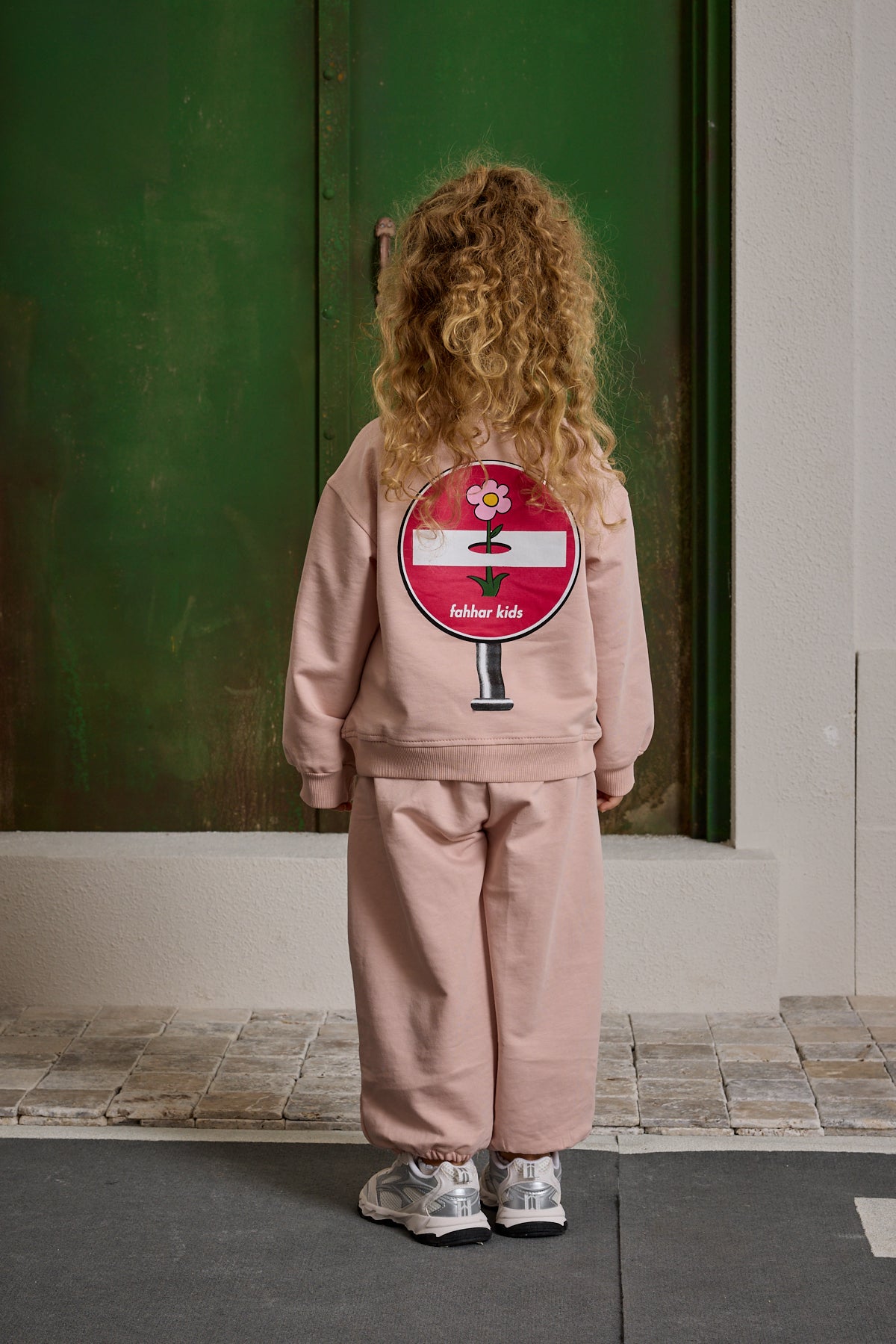 Oversize Baskılı Eşofman Takımı Pembe