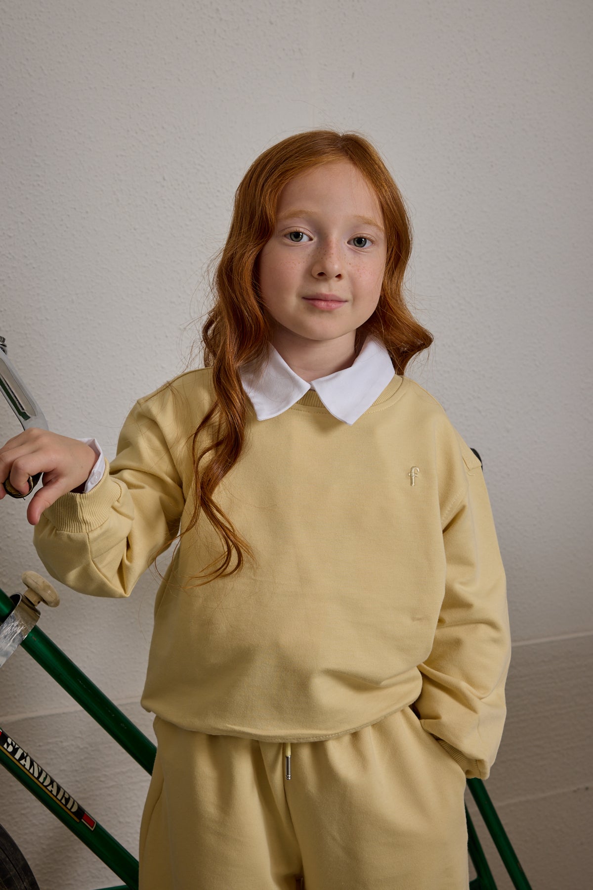 Oversize Baskılı Eşofman Takımı Sarı