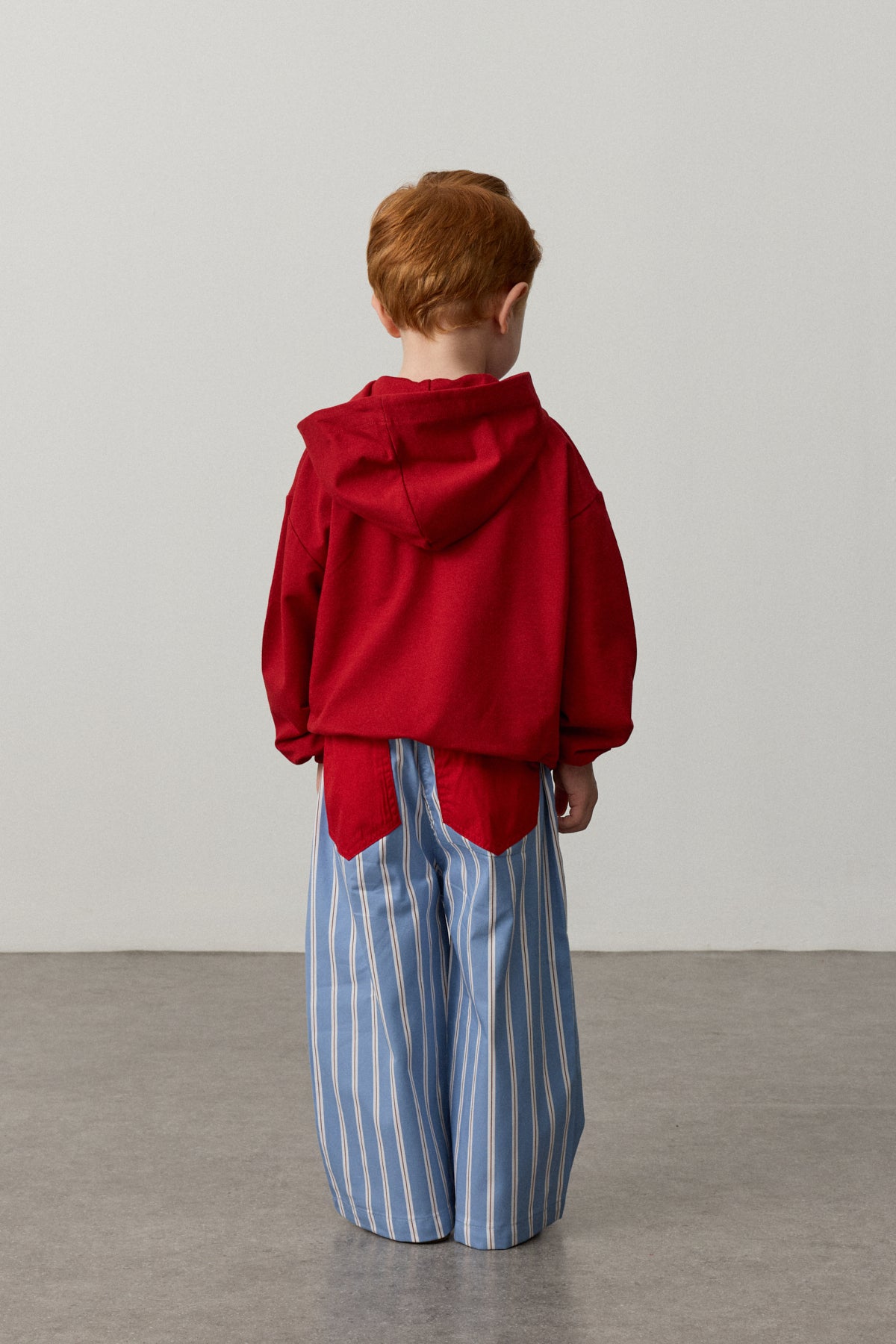 Oversize Kapüşonlu Nakışlı Sweatshirt Kırmızı