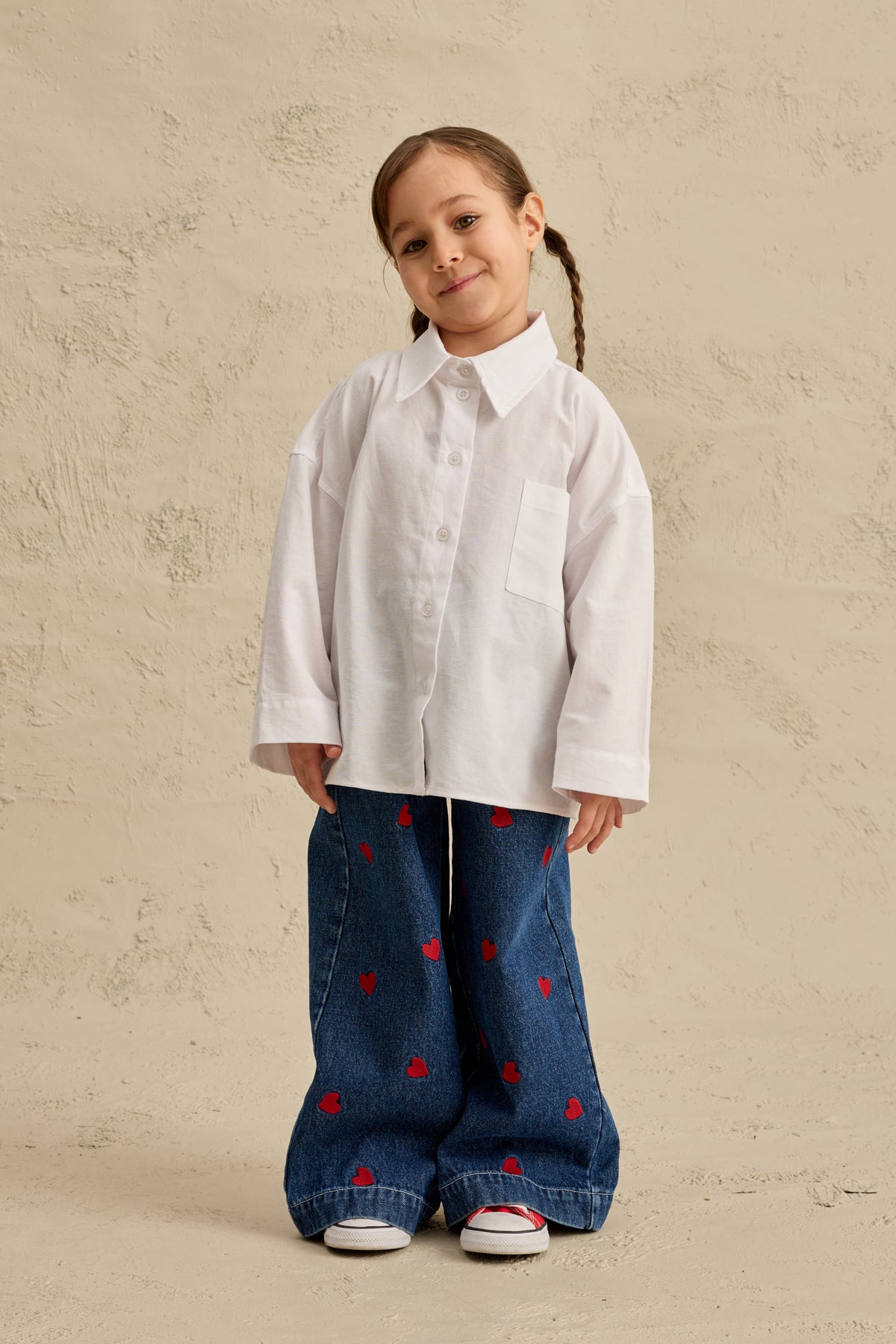 Oversize Oxford Gömlek Beyaz