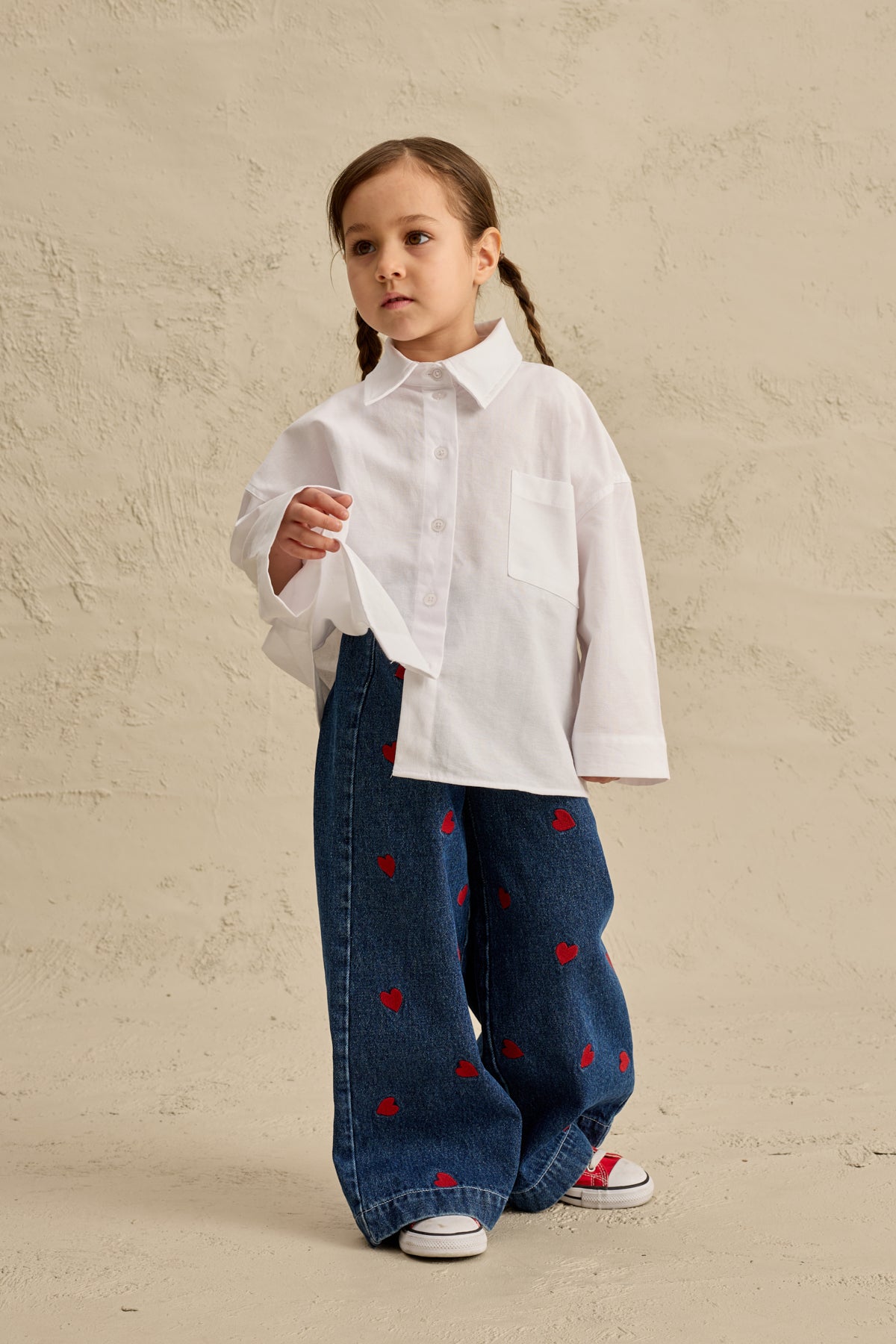 Oversize Oxford Gömlek Beyaz