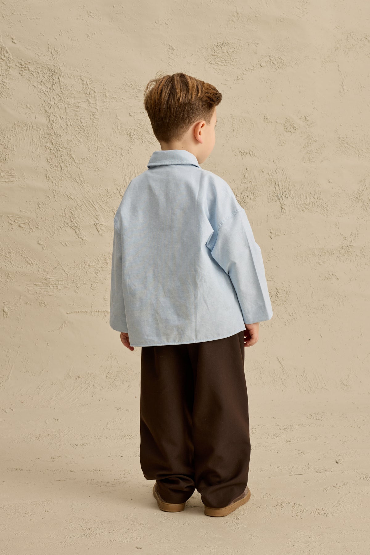 Oversize Oxford Gömlek Mavi