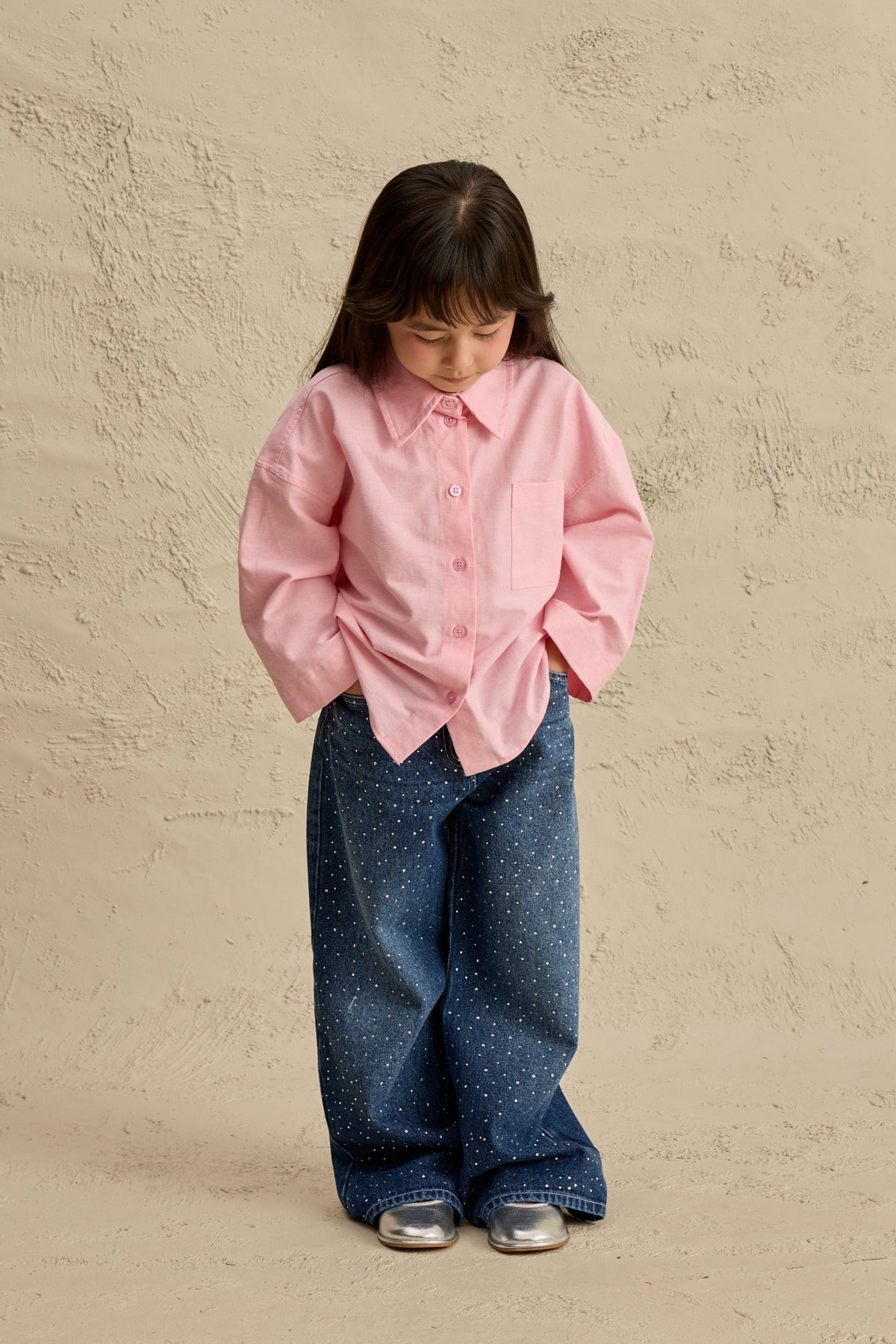 Oversize Oxford Gömlek Pembe