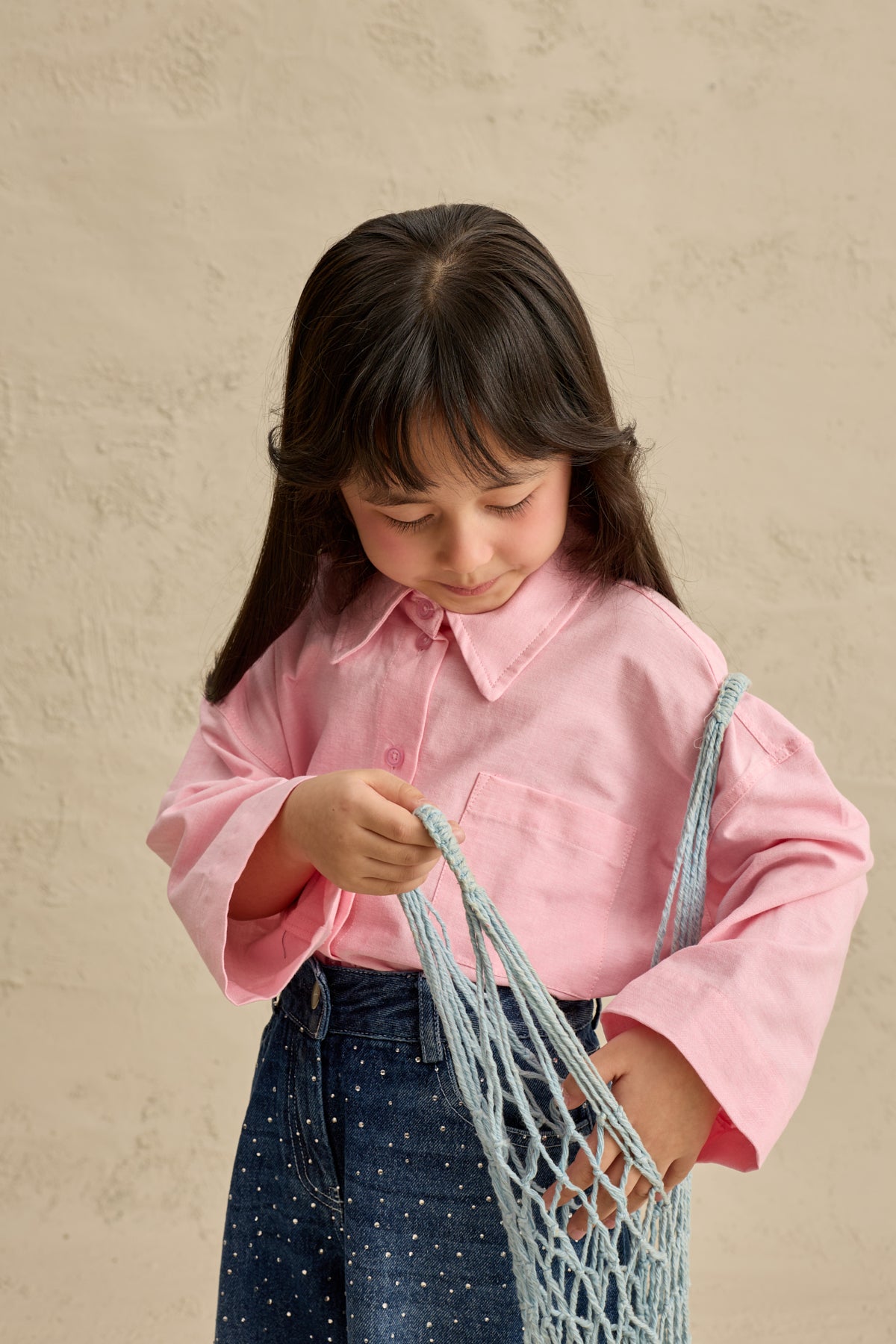 Oversize Oxford Gömlek Pembe