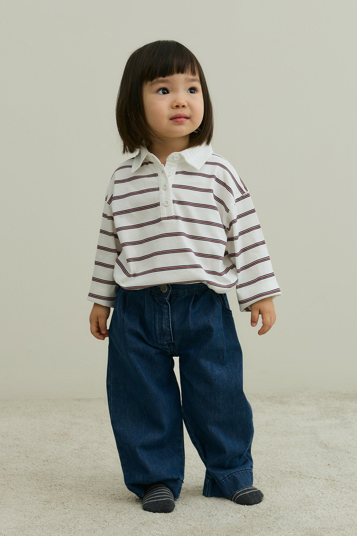 Palazzo Denim Pantolon Koyu Mavi