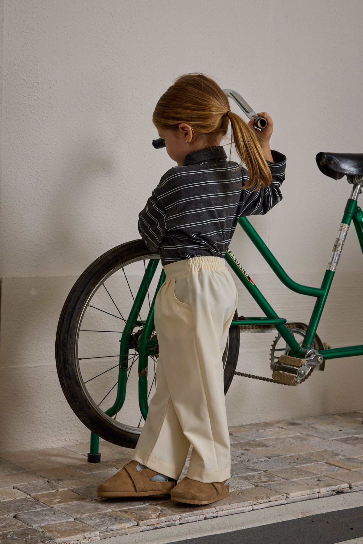 Pile Detaylı Pantolon Bej