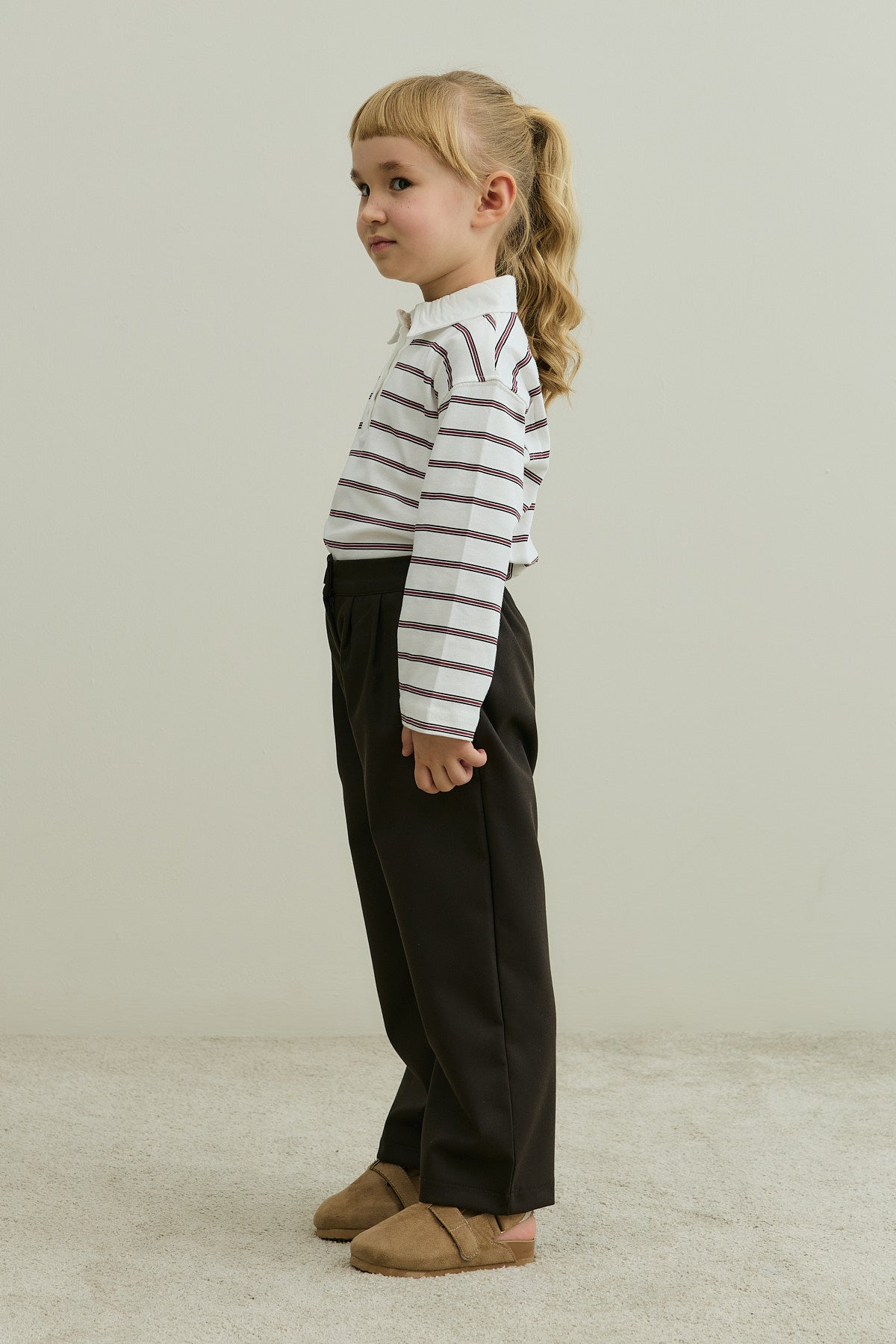 Pleated Detailed Trousers Brown