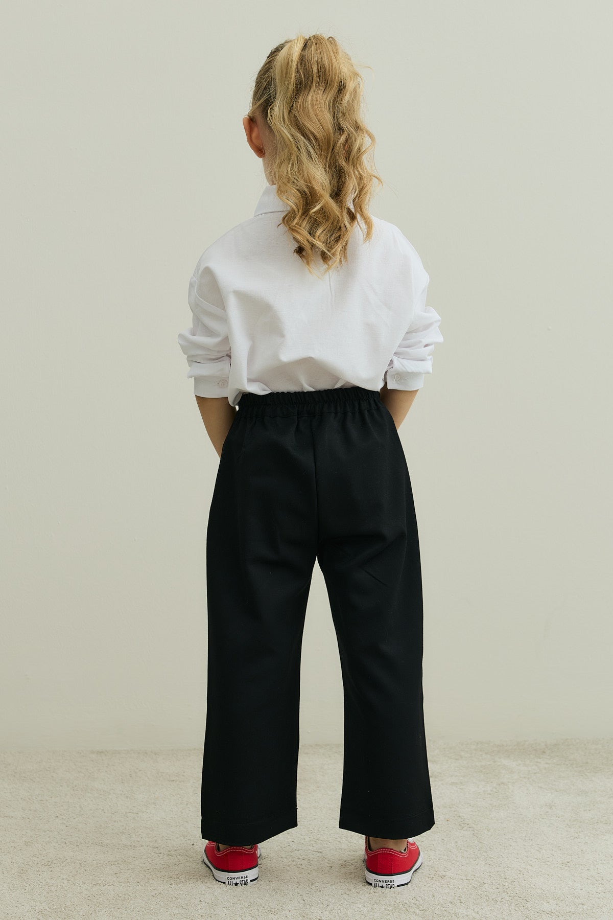 Pleated Detailed Trousers Black