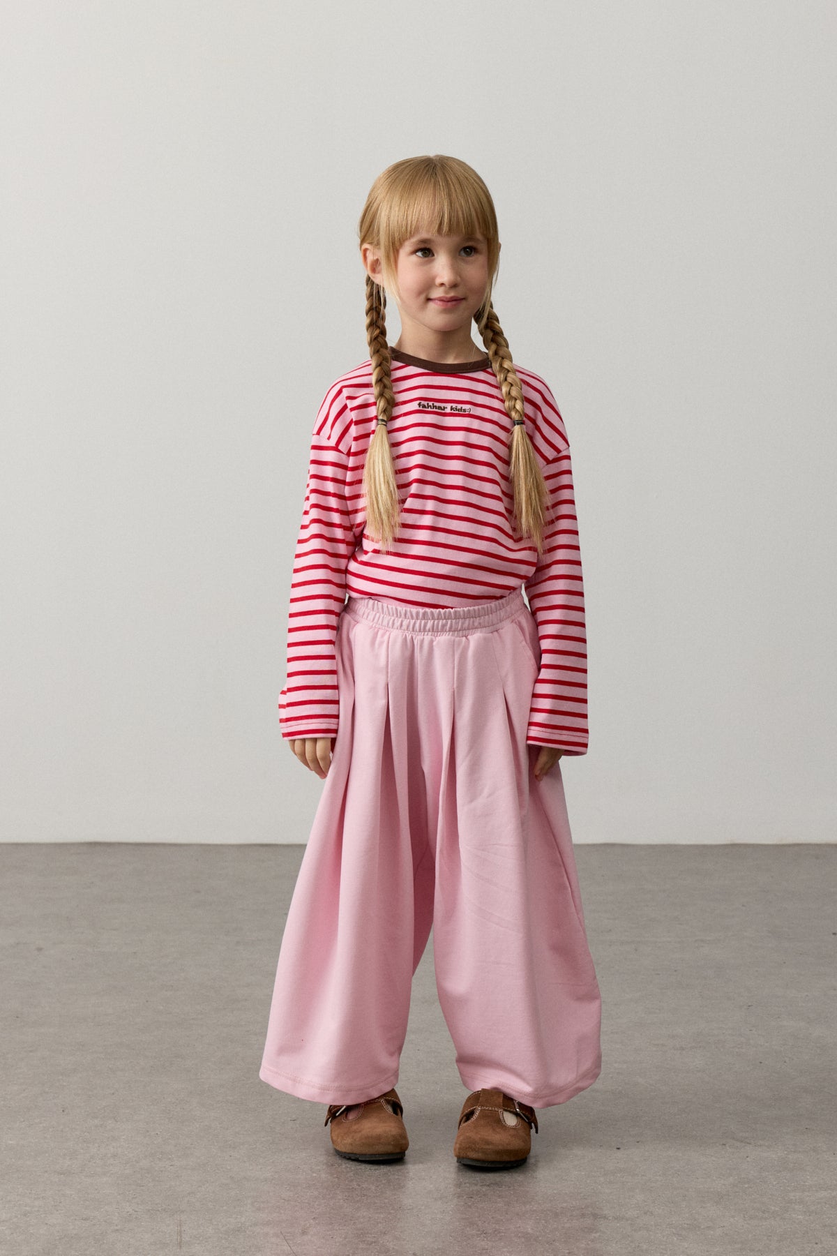 Pileli Eşofman Pantolon Pembe