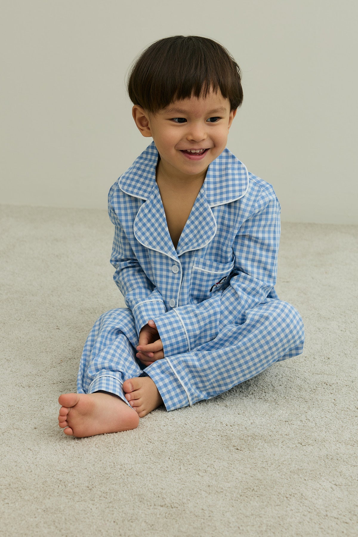 Pötikare Pamuk Pijama Takım Mavi