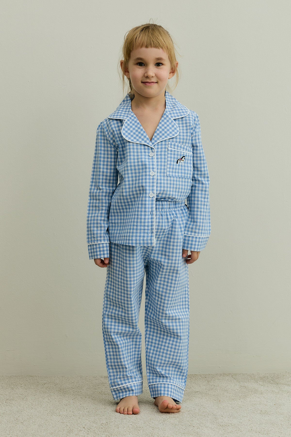 Pötikare Pamuk Pijama Takım Mavi