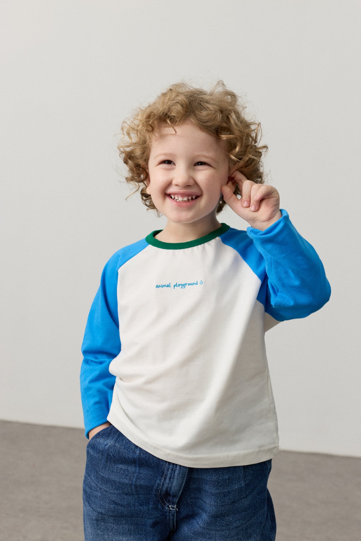 Reglan Kol Tişört Mavi