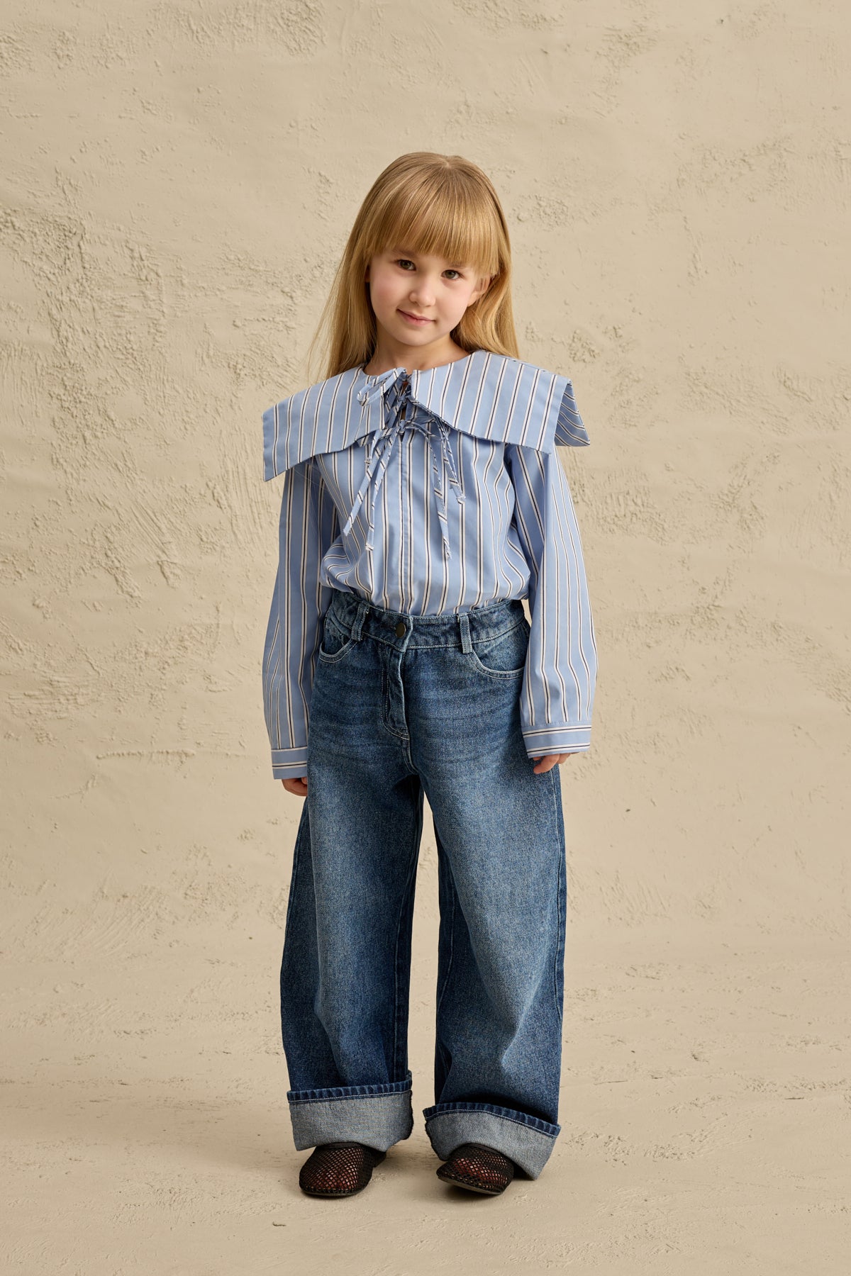 Straight Denim Pantolon Lacivert